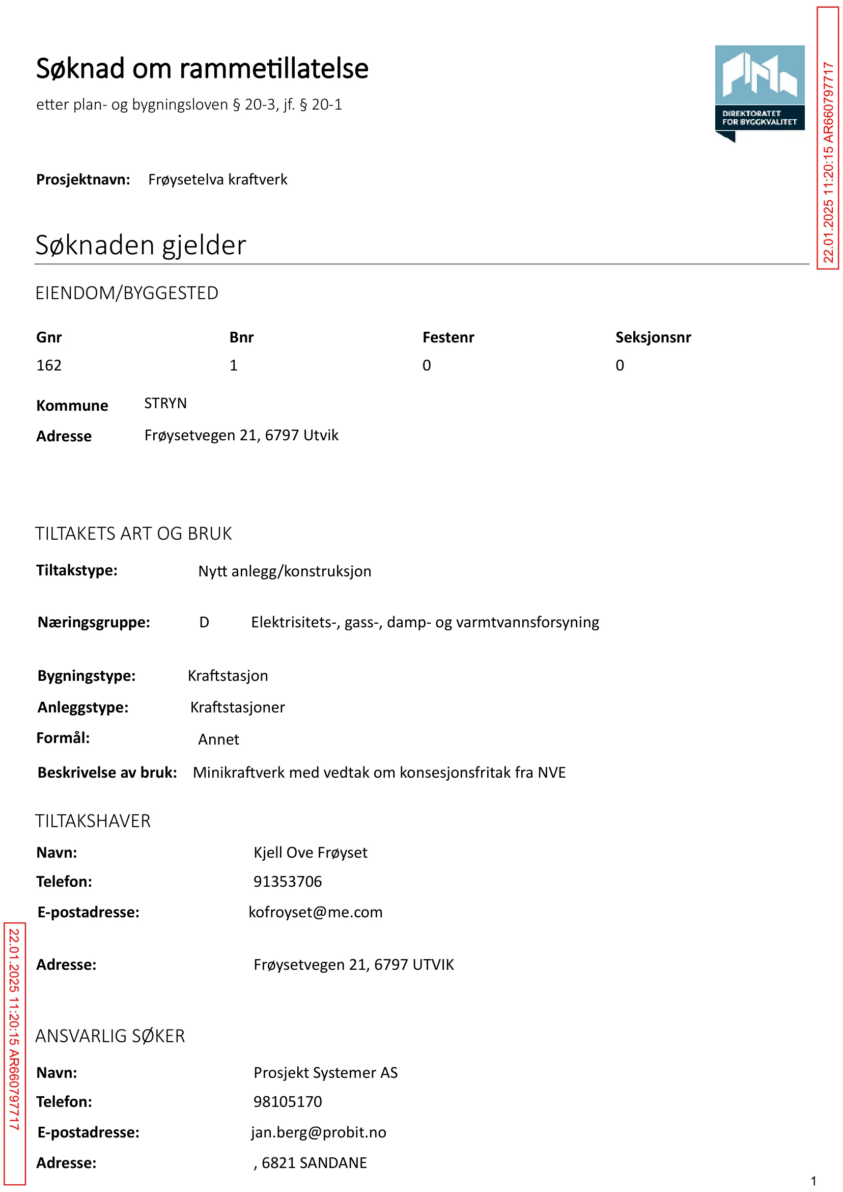 Søknad om rammetillatelse