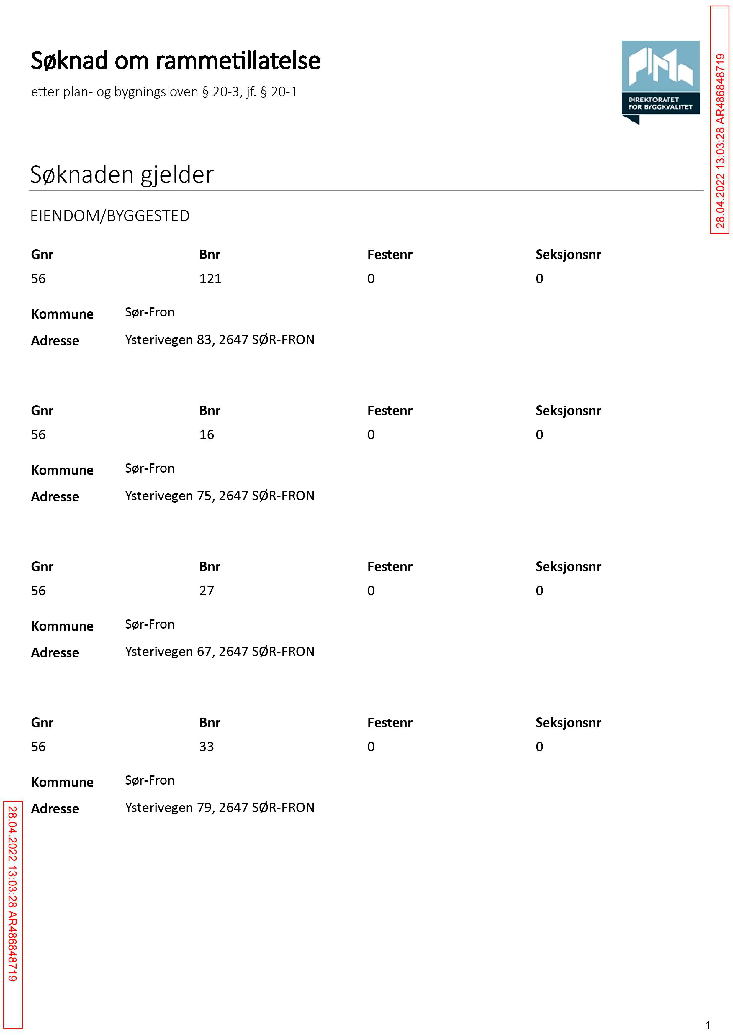 Søknad om rammetillatelse