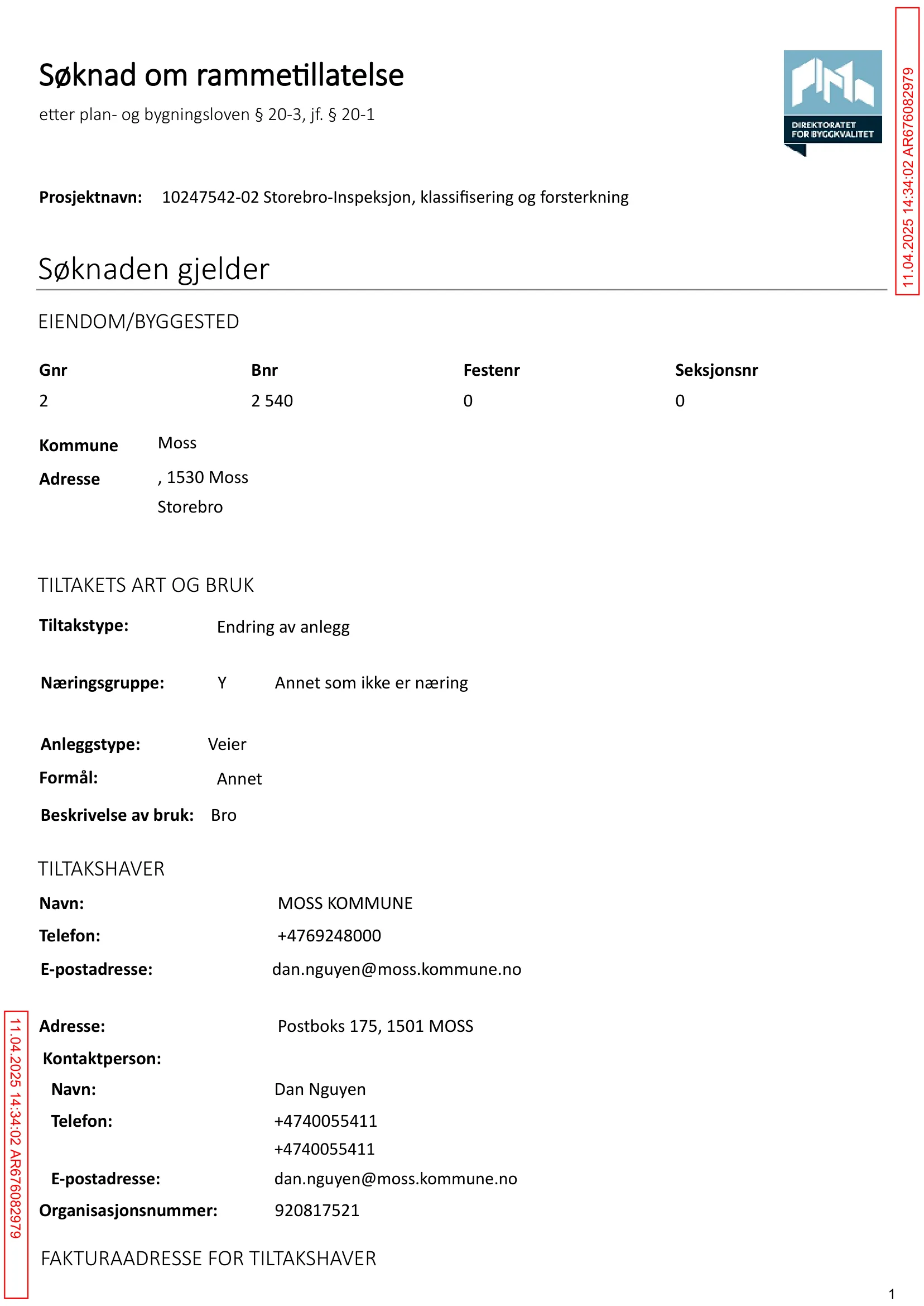 Søknad om rammetillatelse