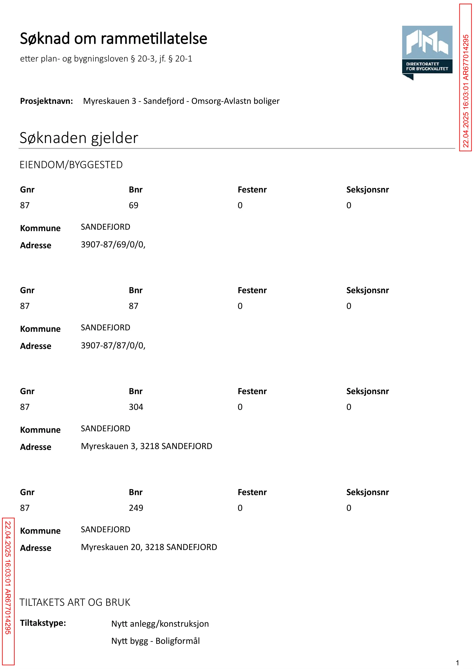 Søknad om rammetillatelse