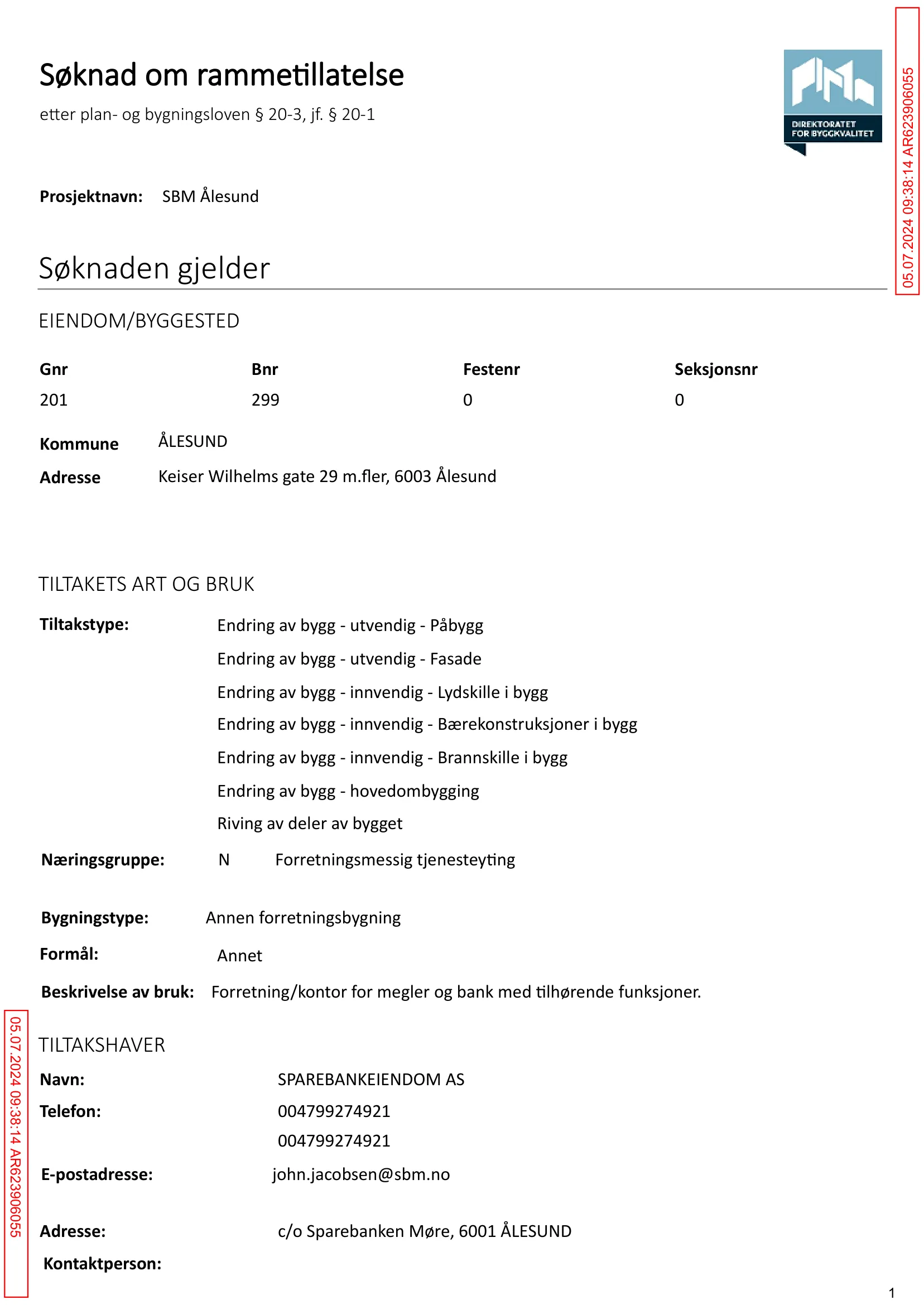 Søknad om rammetillatelse