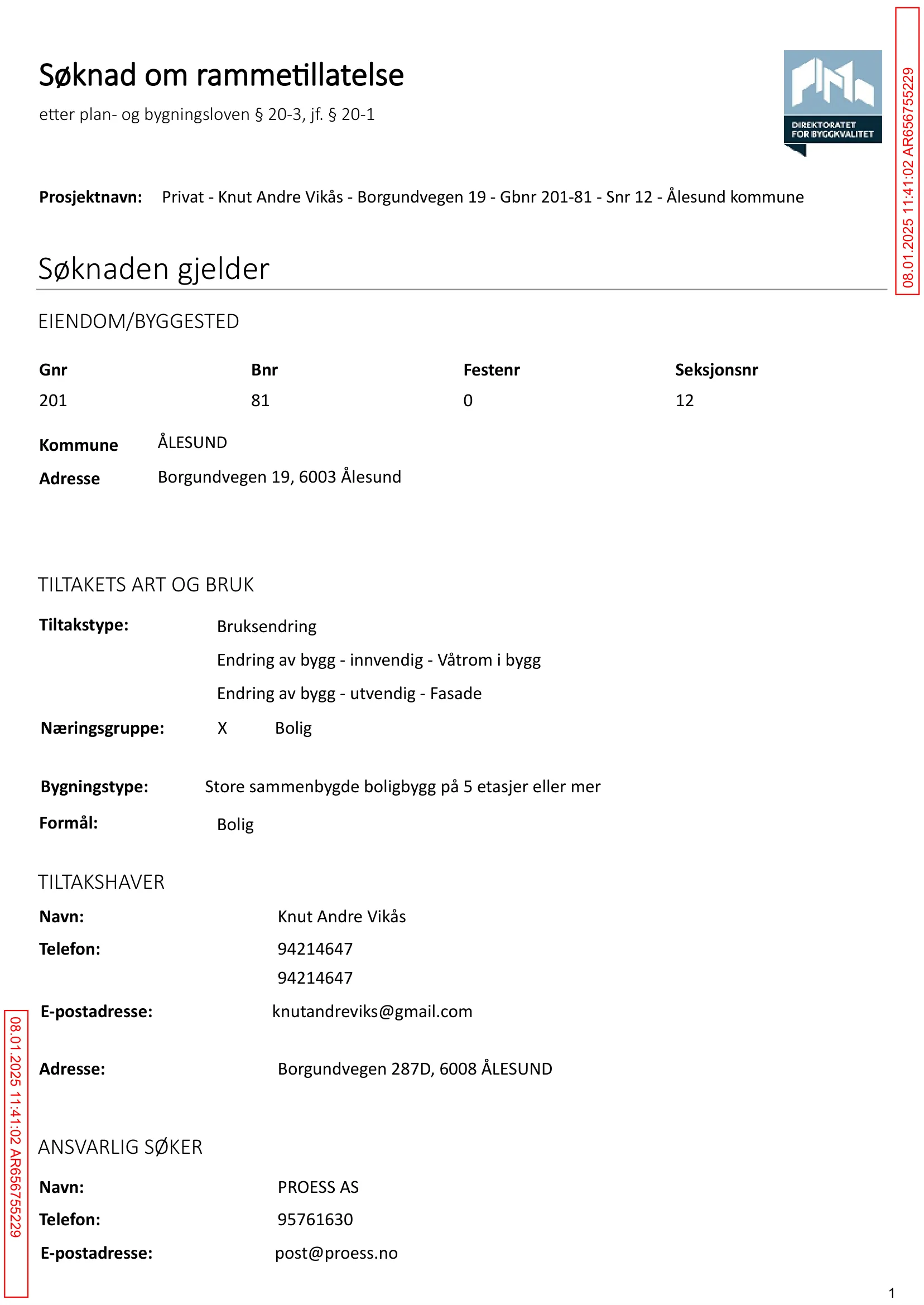Søknad om rammetillatelse