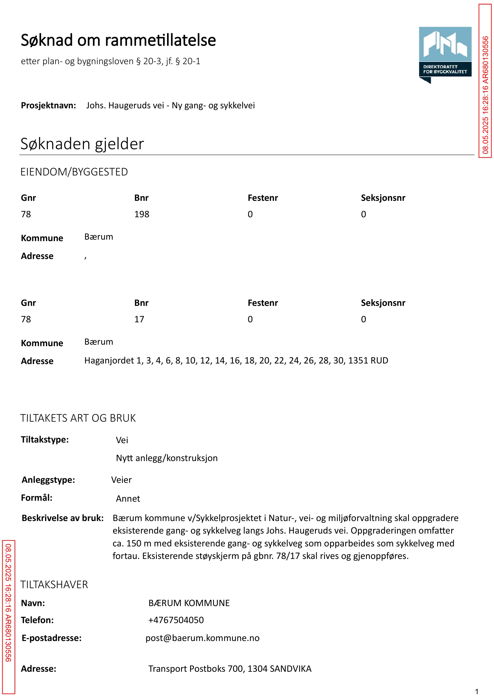 Søknad om rammetillatelse