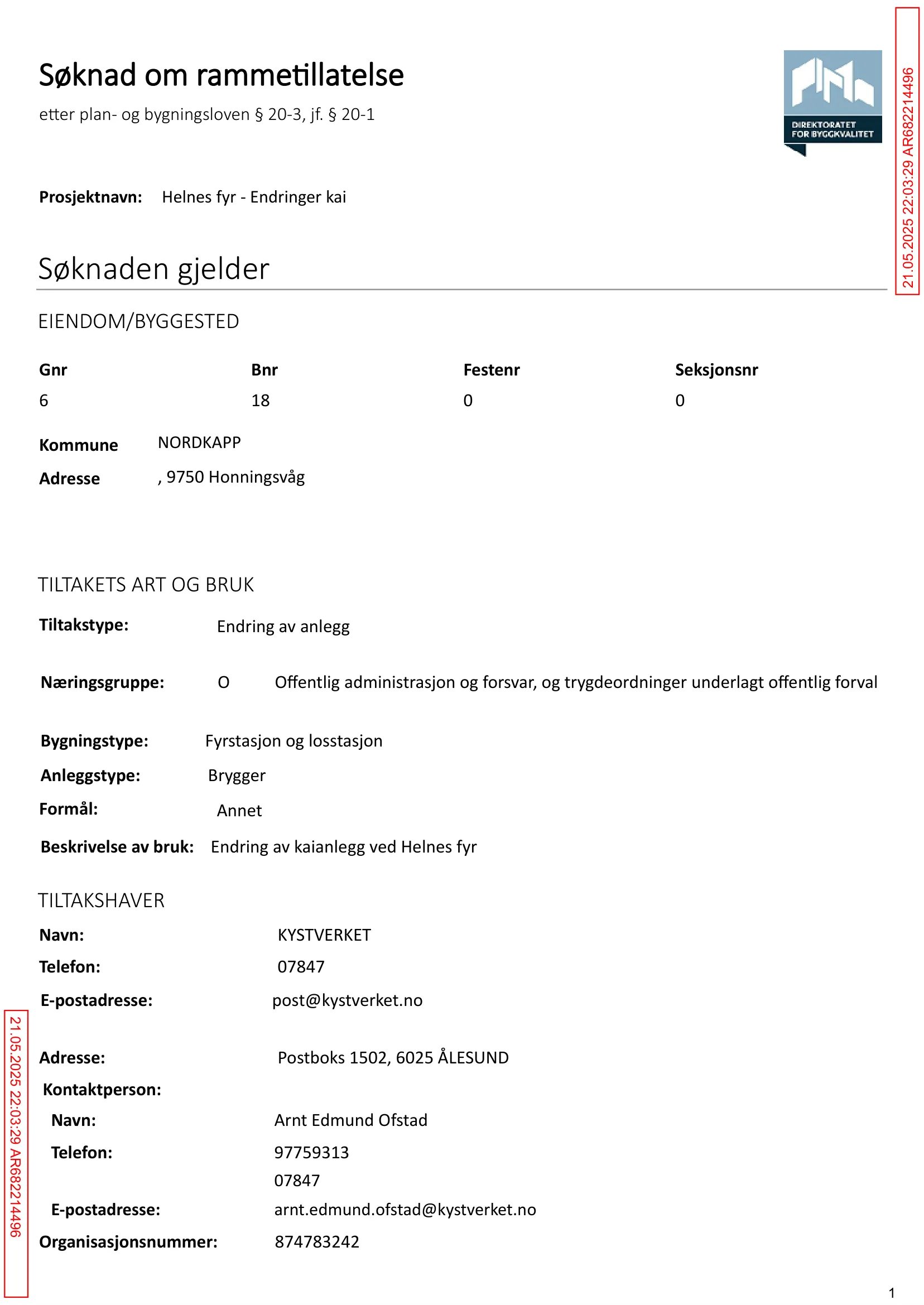 Søknad om rammetillatelse