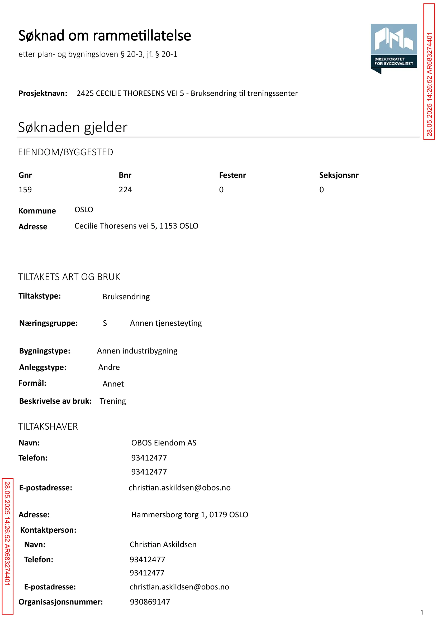 Søknad om rammetillatelse