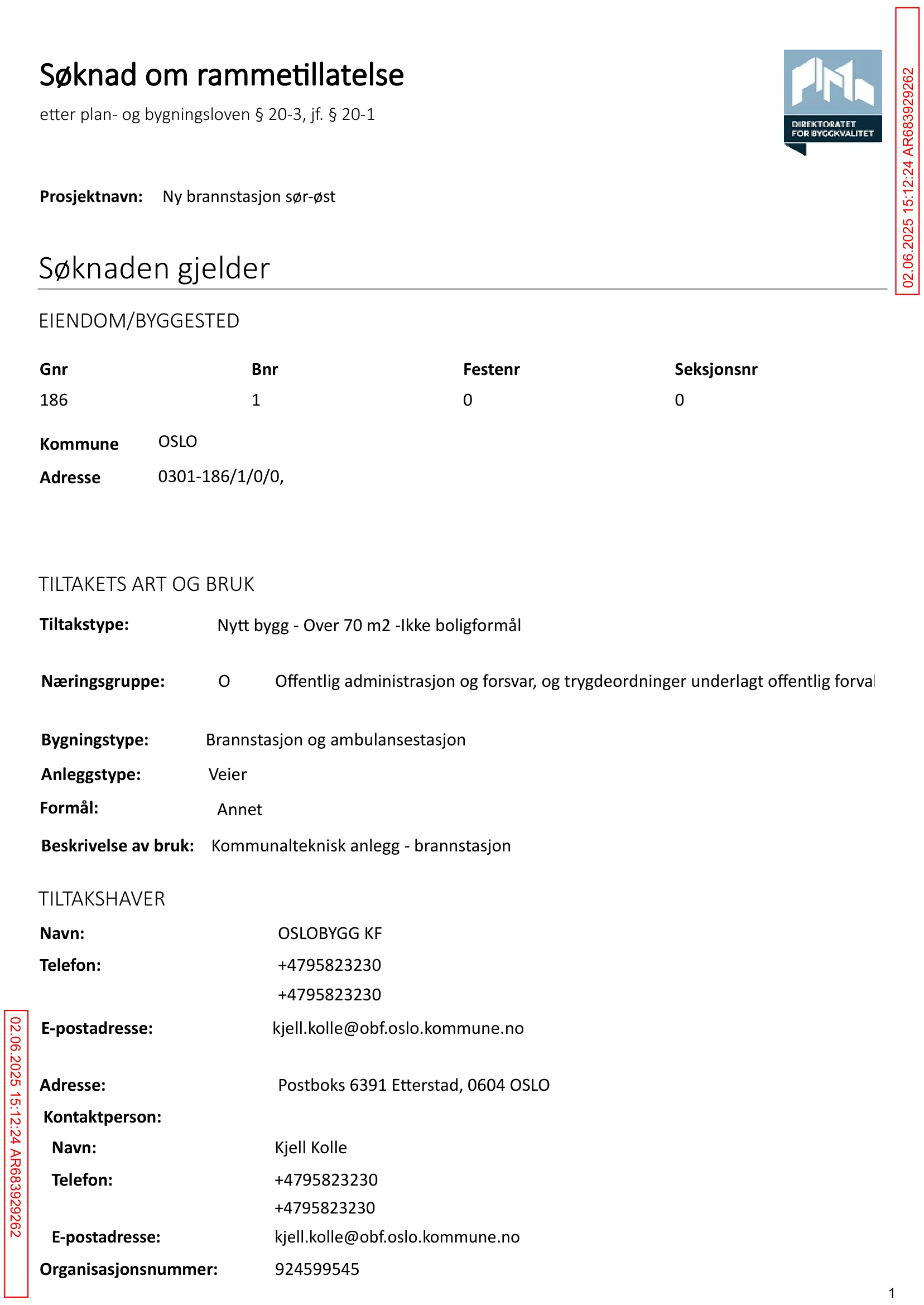 Søknad om rammetillatelse