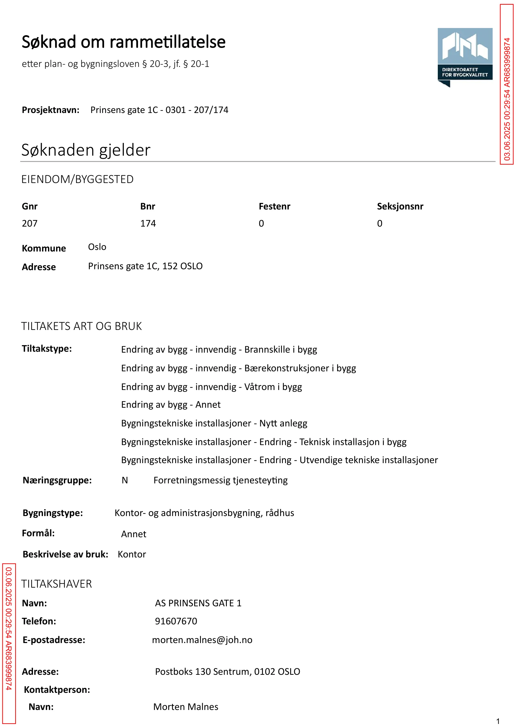 Søknad om rammetillatelse