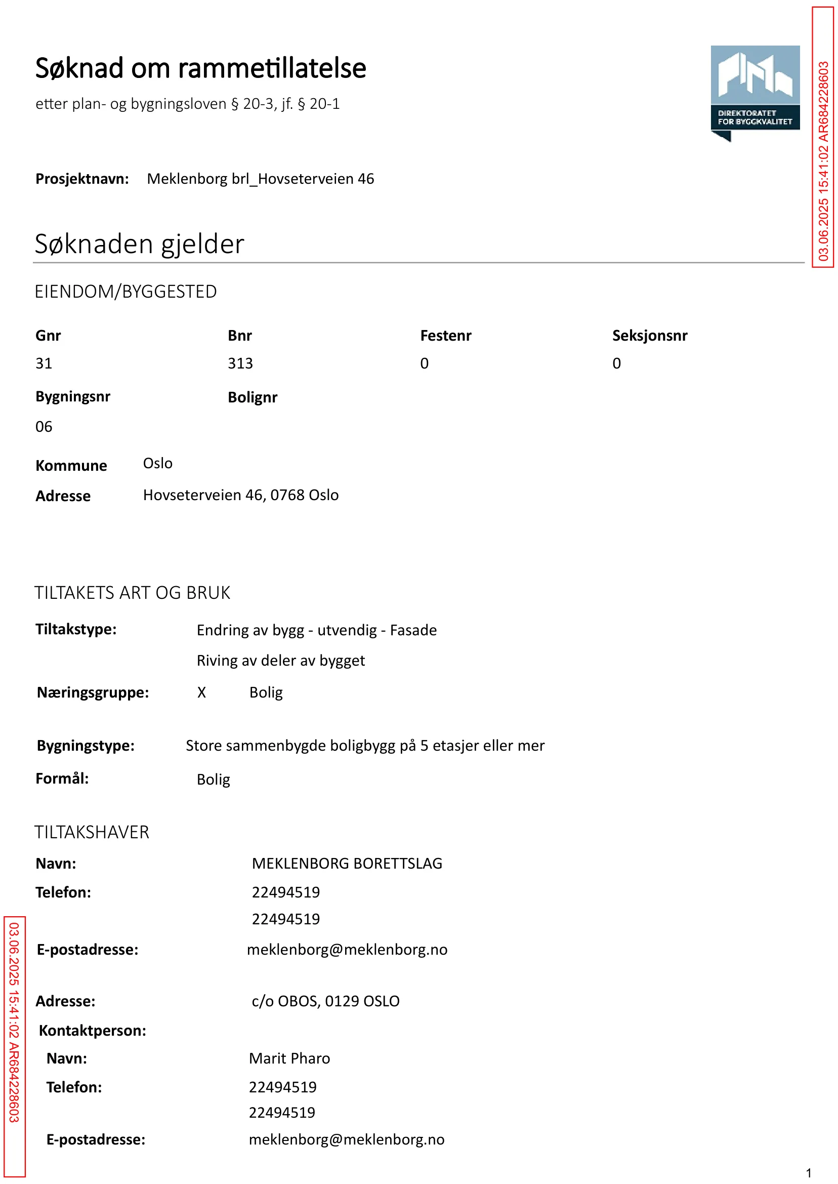 Søknad om rammetillatelse