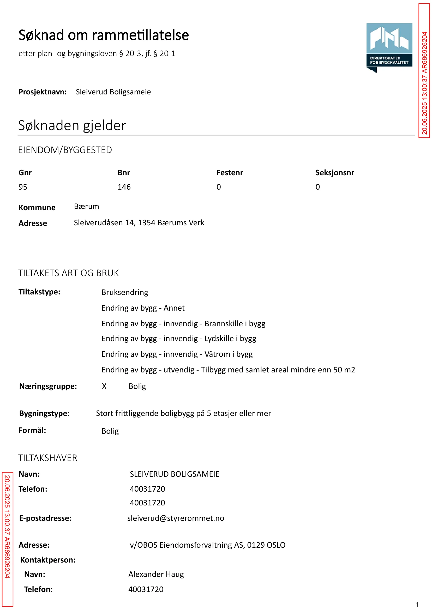 Søknad om rammetillatelse