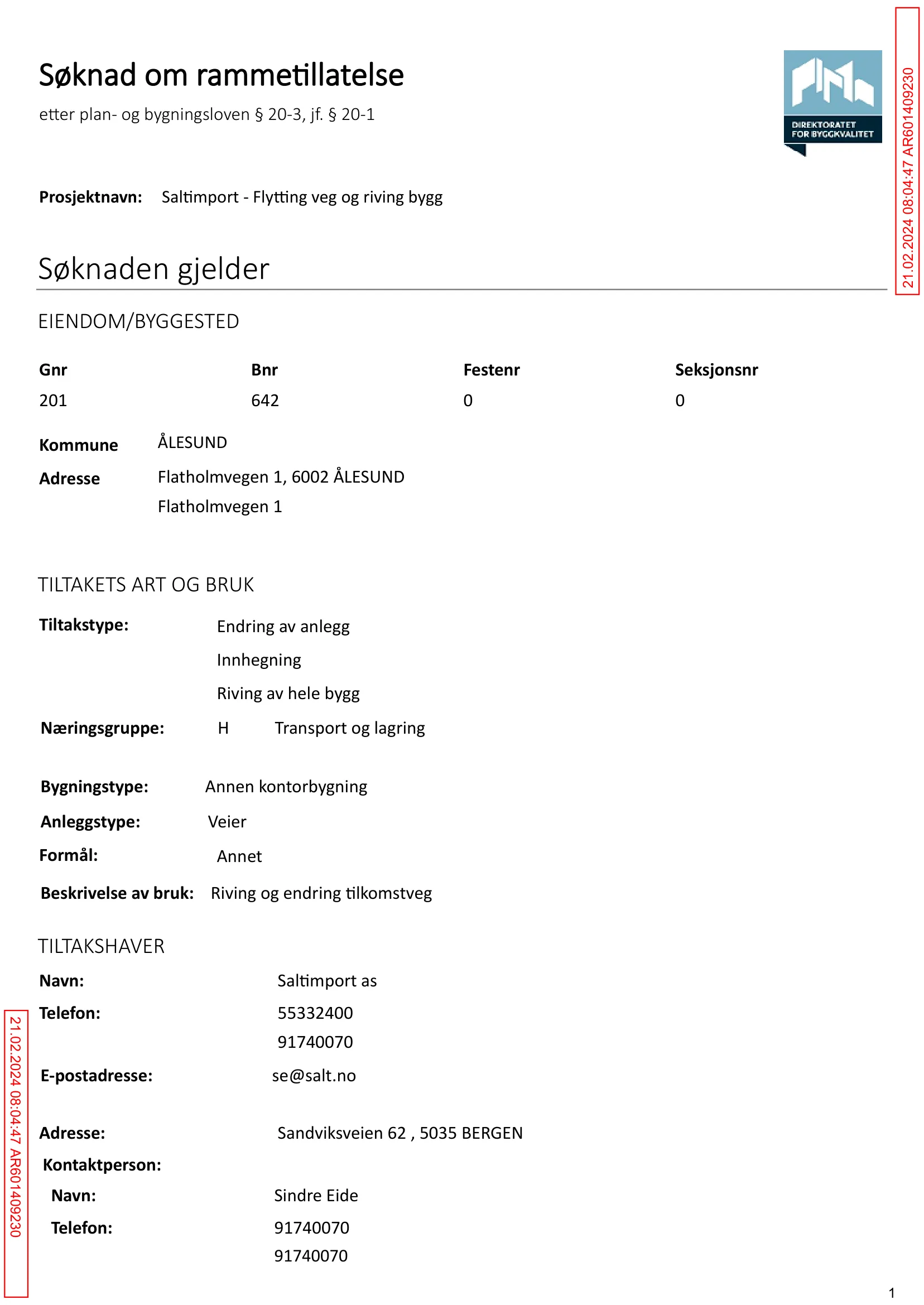 Søknad om rammetillatelse