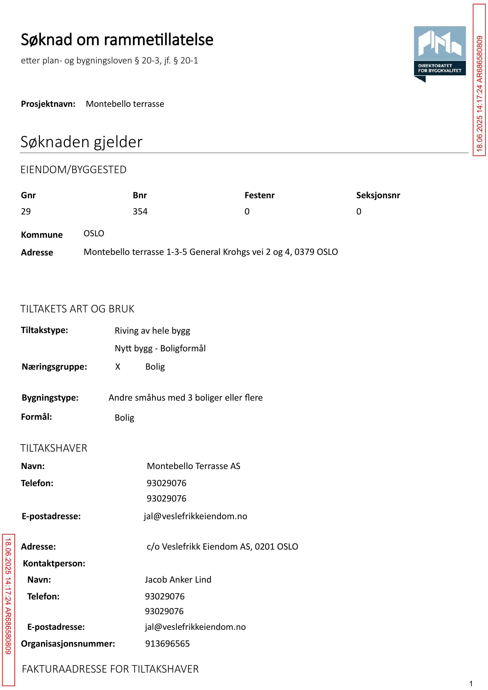 Søknad om rammetillatelse