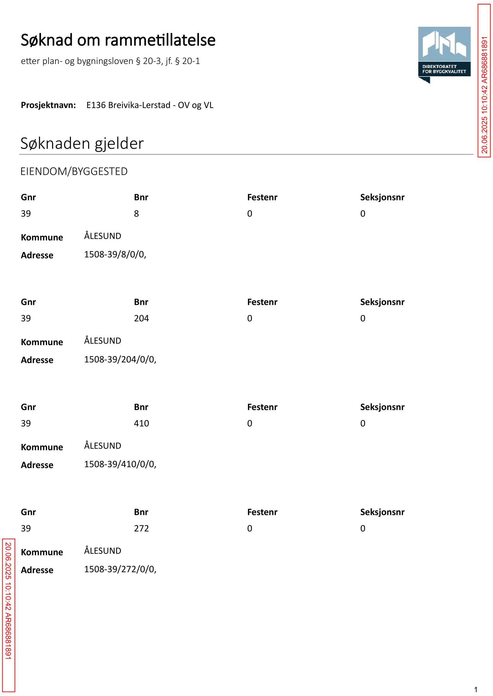 Søknad om rammetillatelse