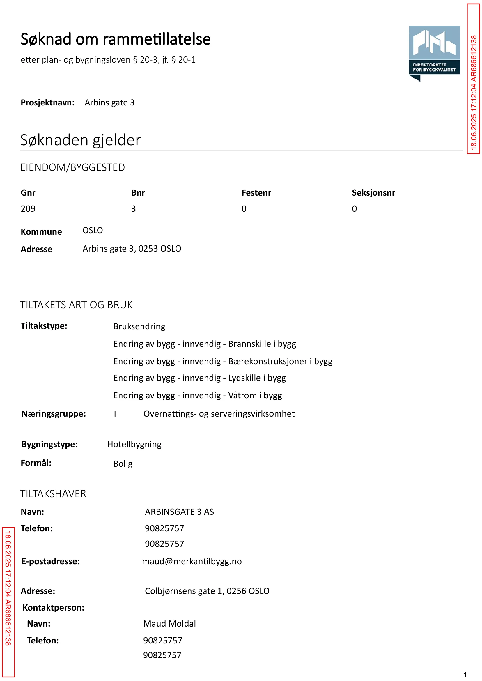 Søknad om rammetillatelse