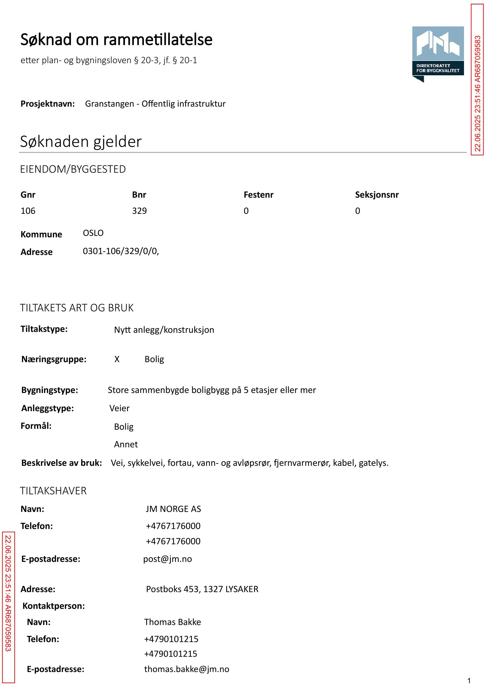 Søknad om rammetillatelse