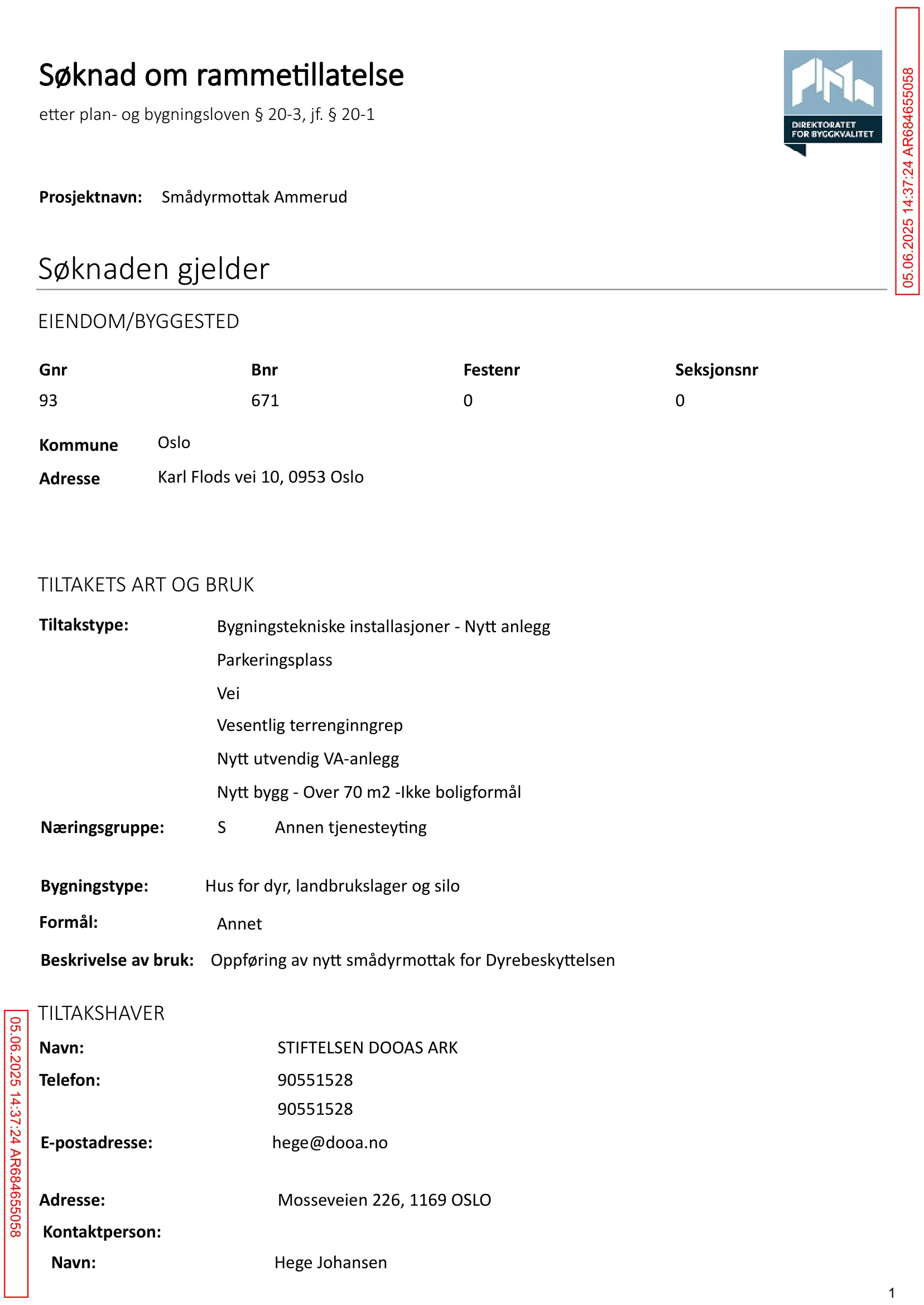 Søknad om rammetillatelse