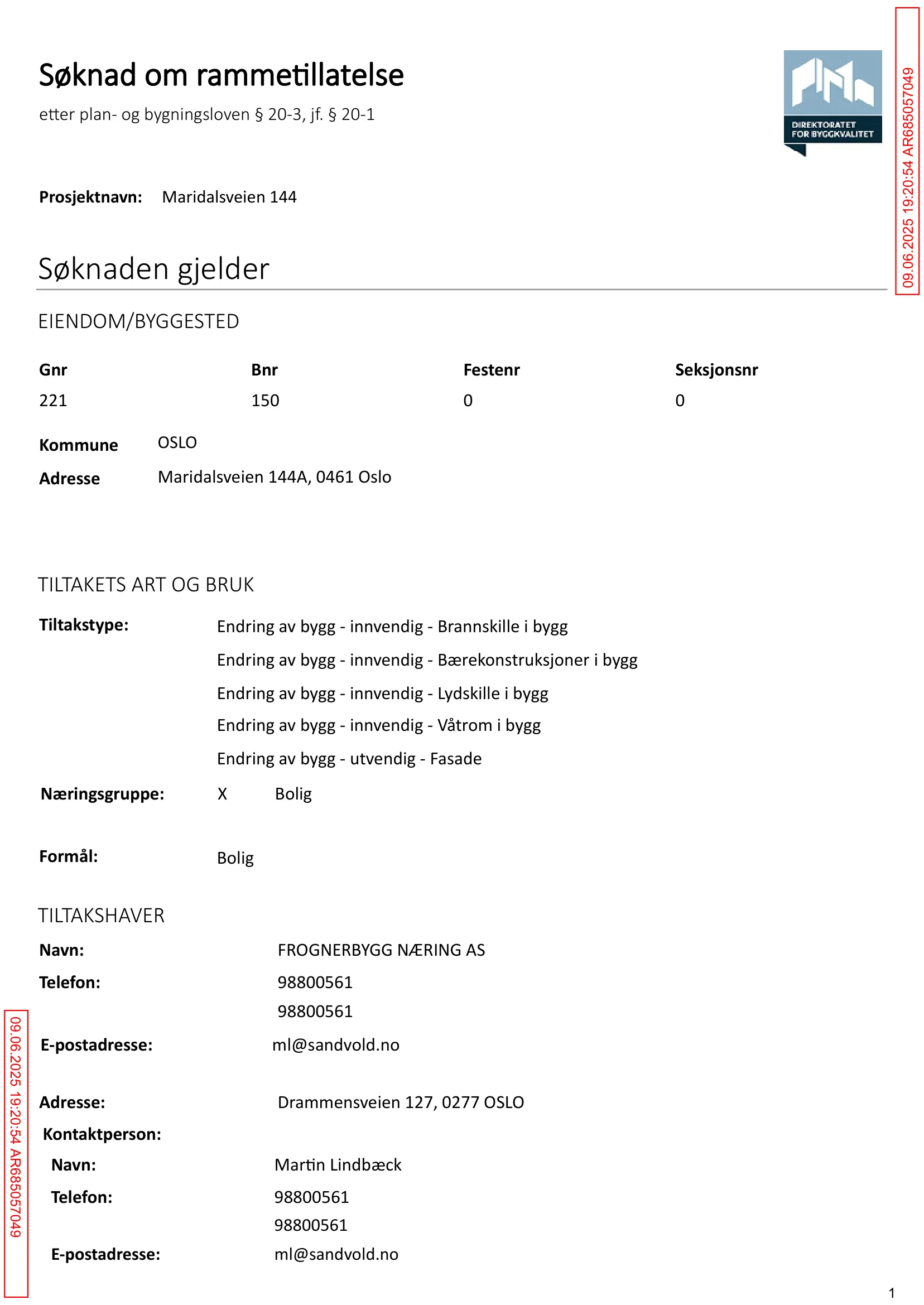 Søknad om rammetillatelse