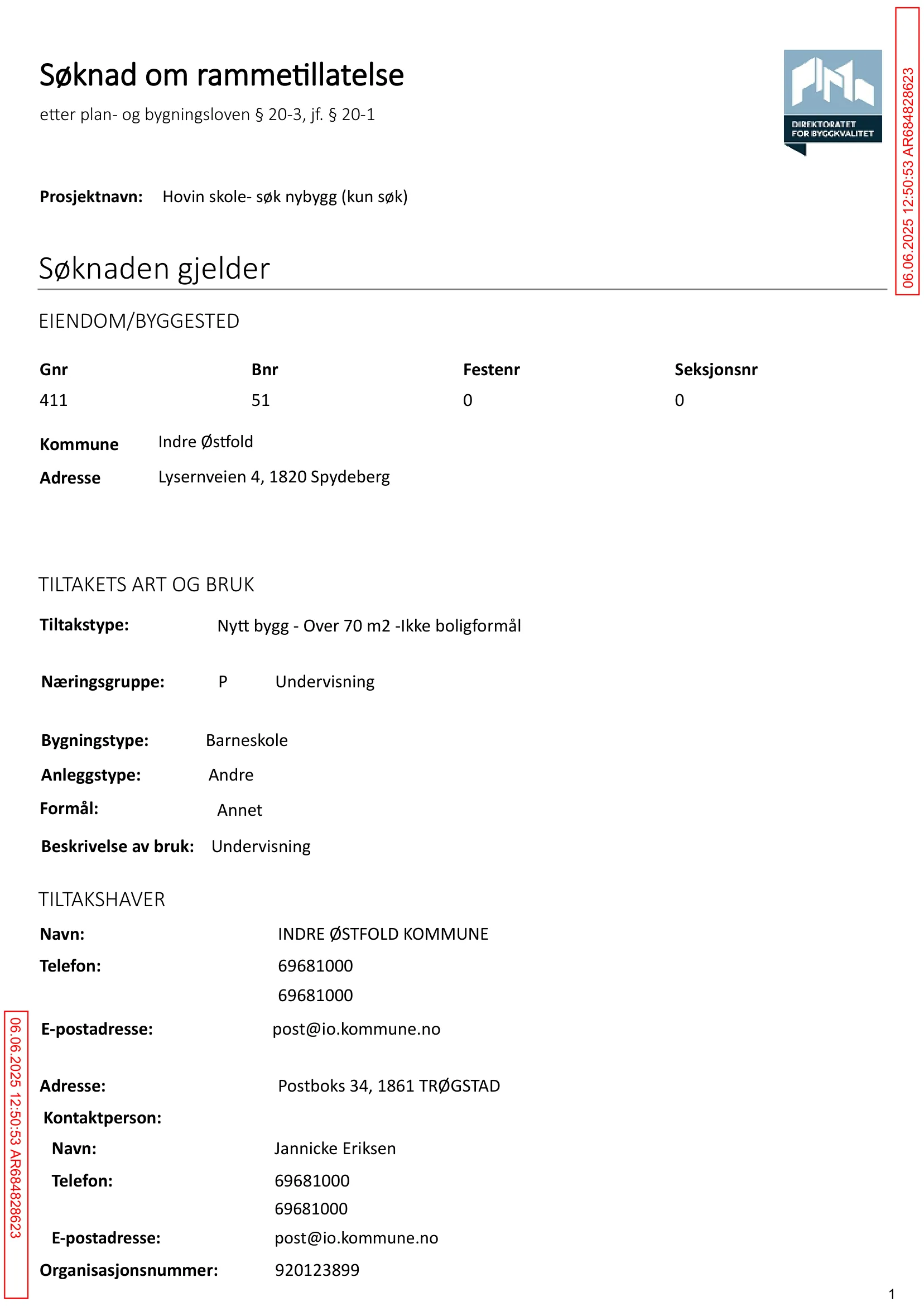 Søknad om rammetillatelse
