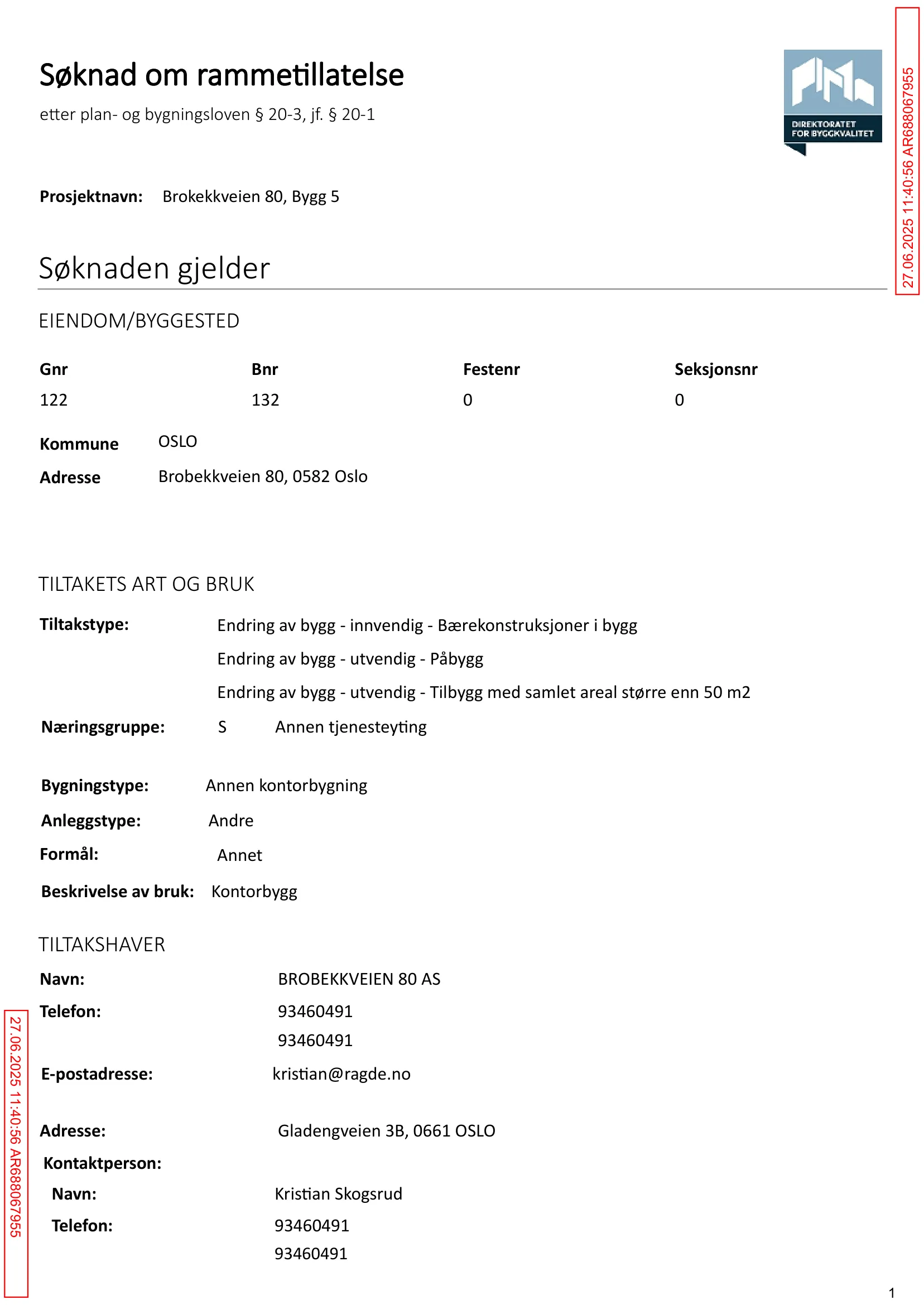 Søknad om rammetillatelse