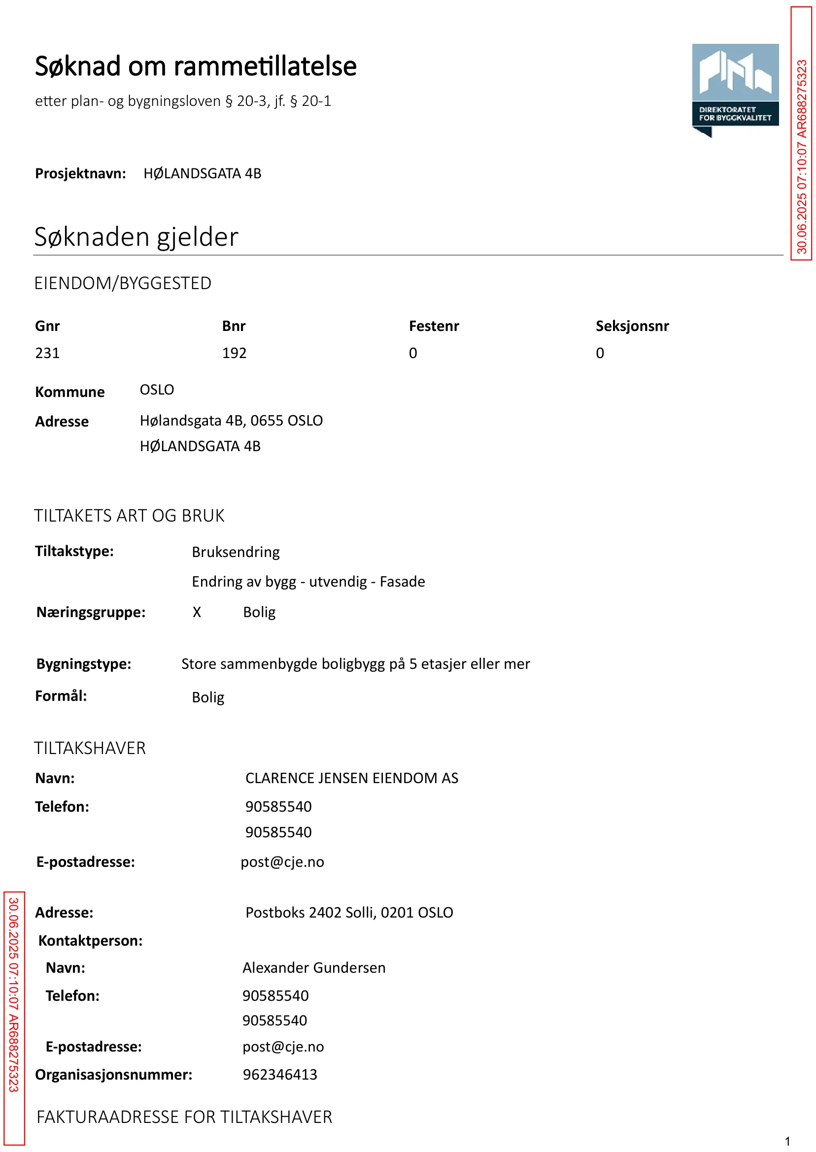 Søknad om rammetillatelse