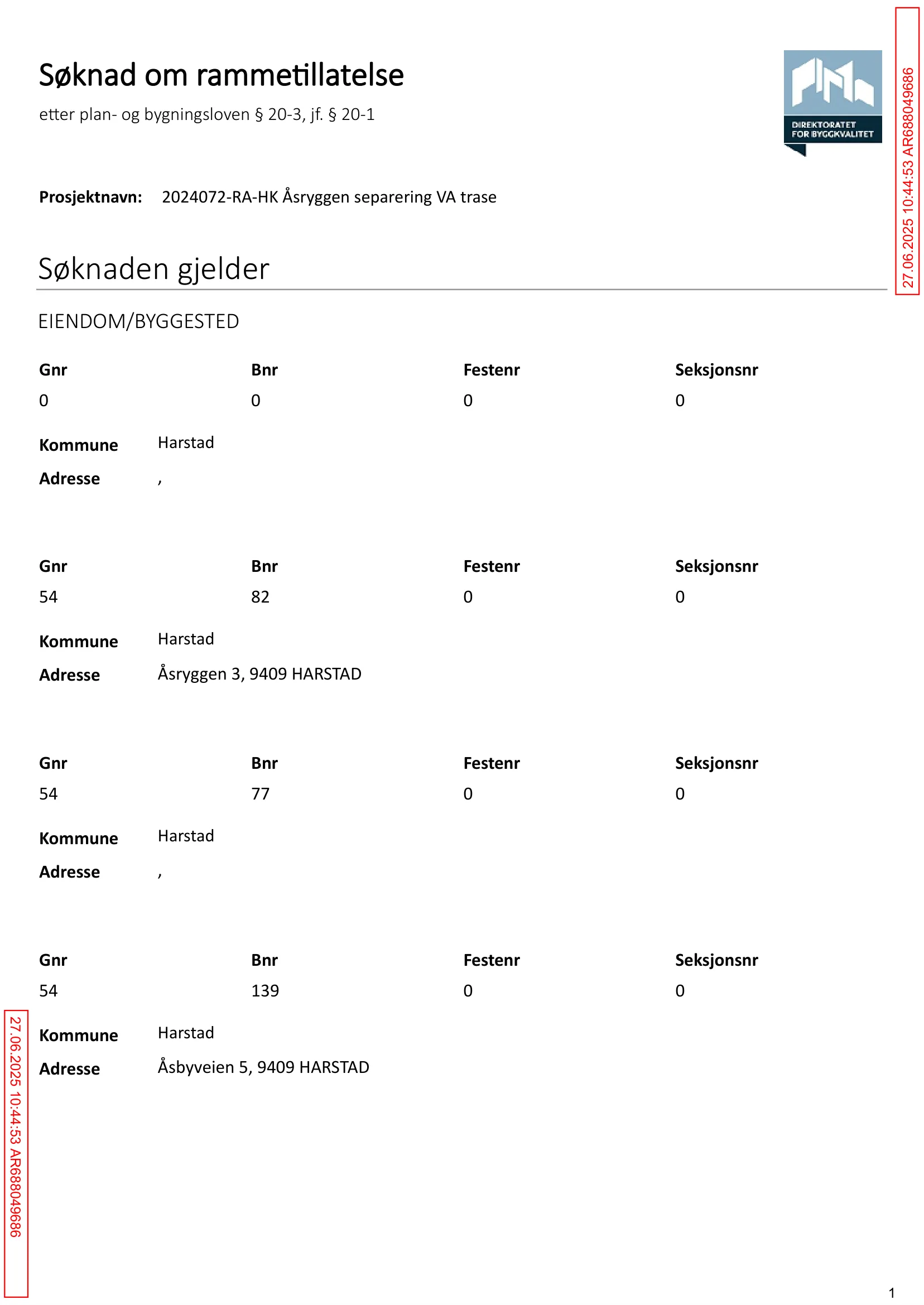 Søknad om rammetillatelse