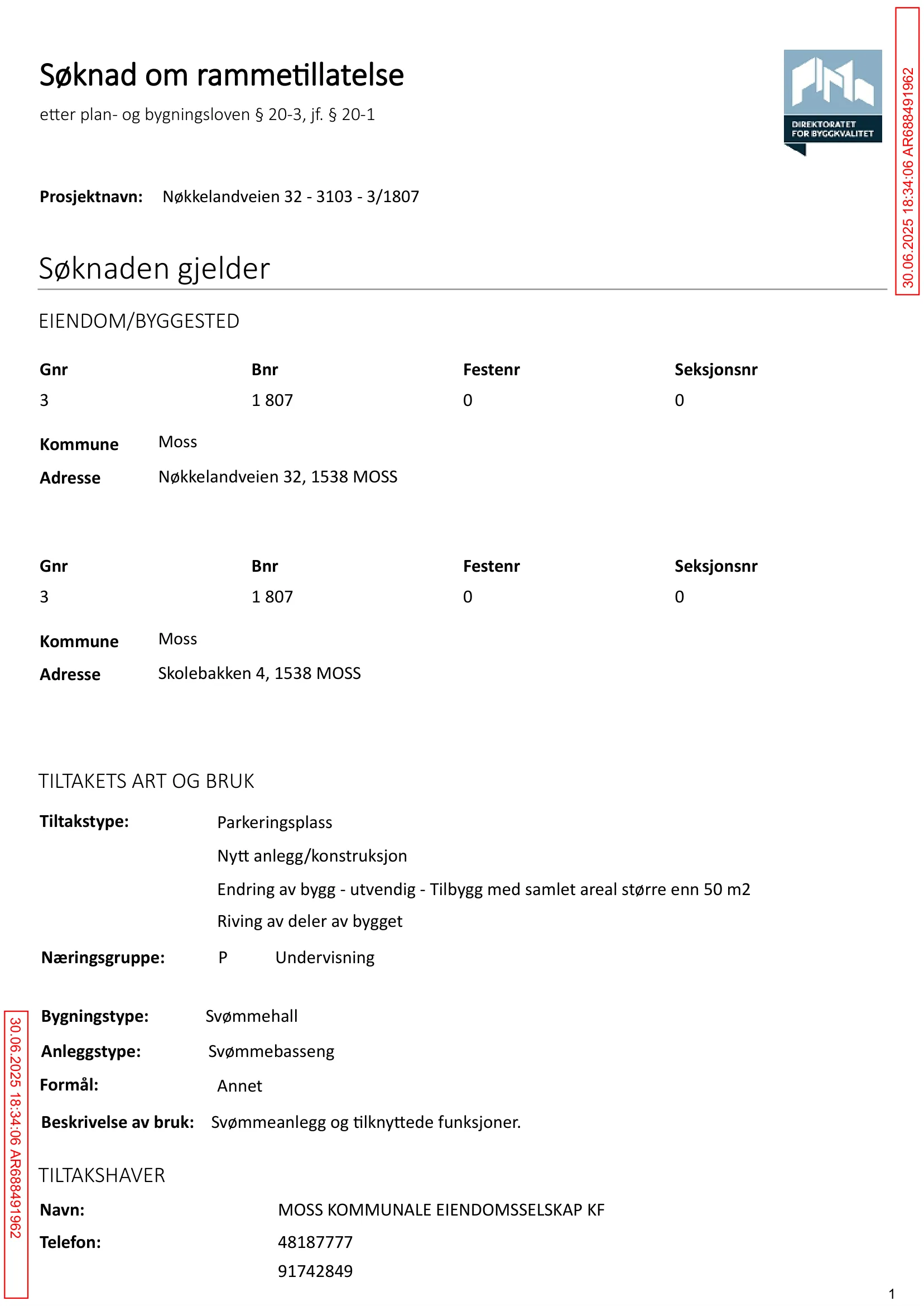 Søknad om rammetillatelse