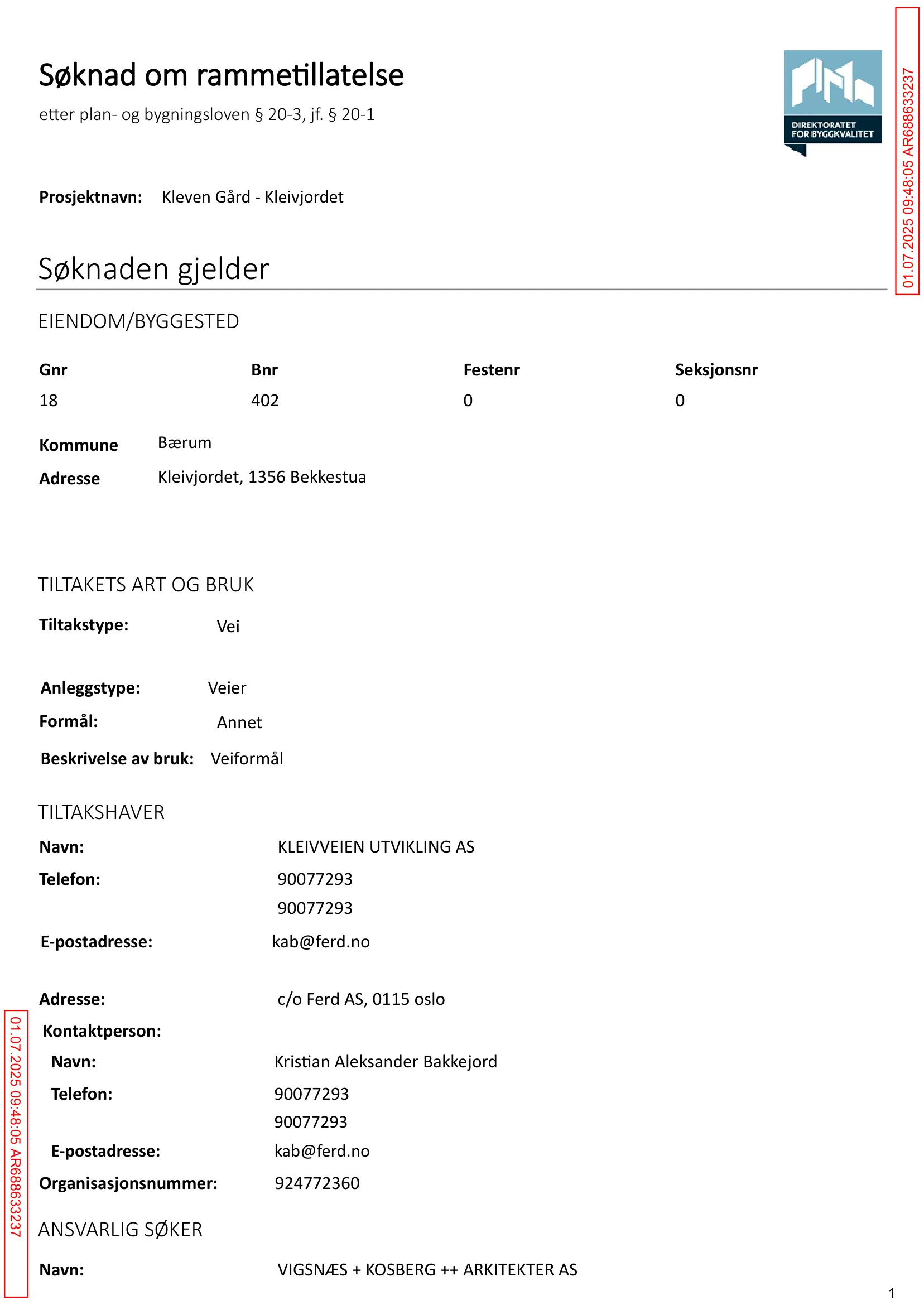 Søknad om rammetillatelse