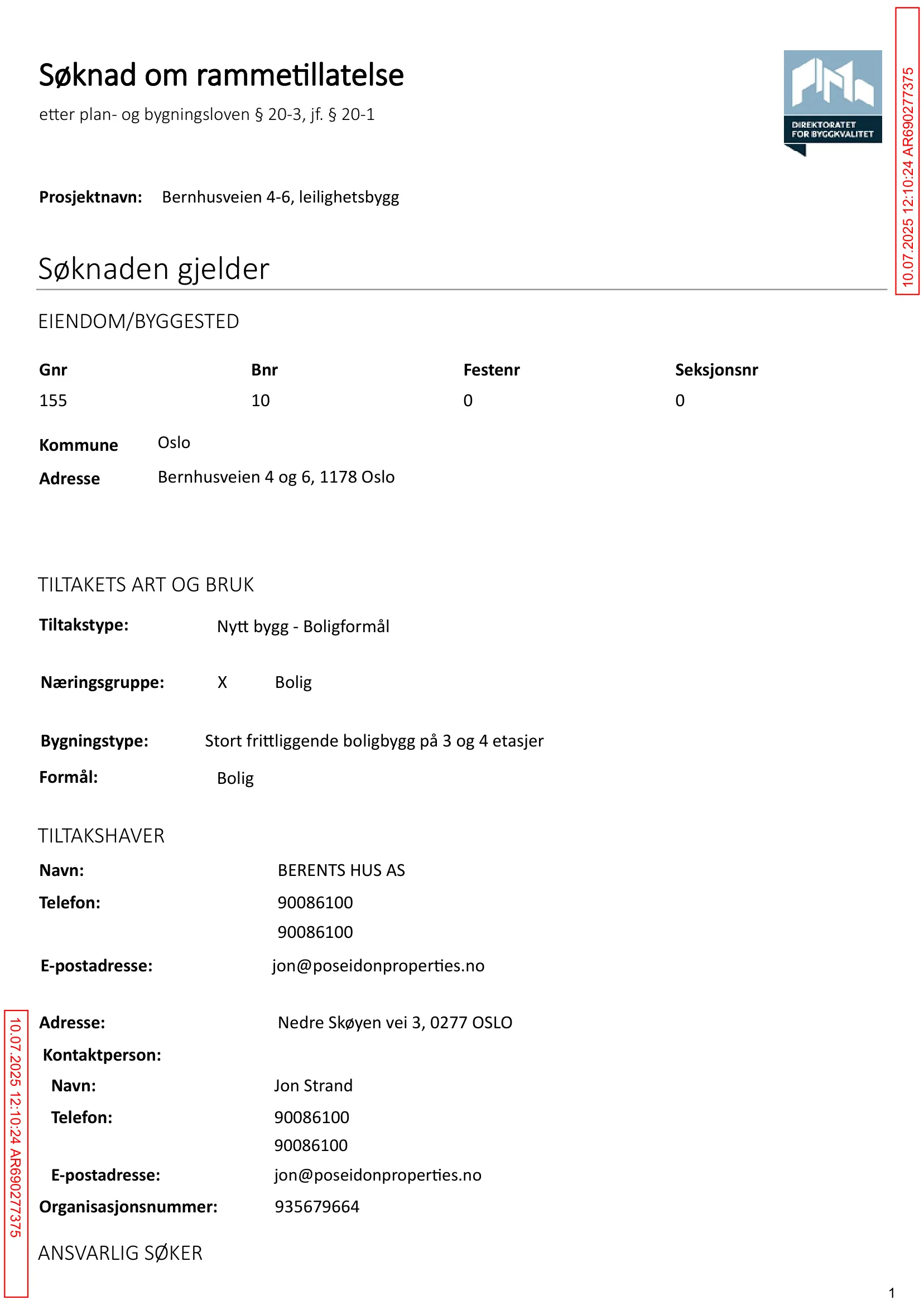 Søknad om rammetillatelse