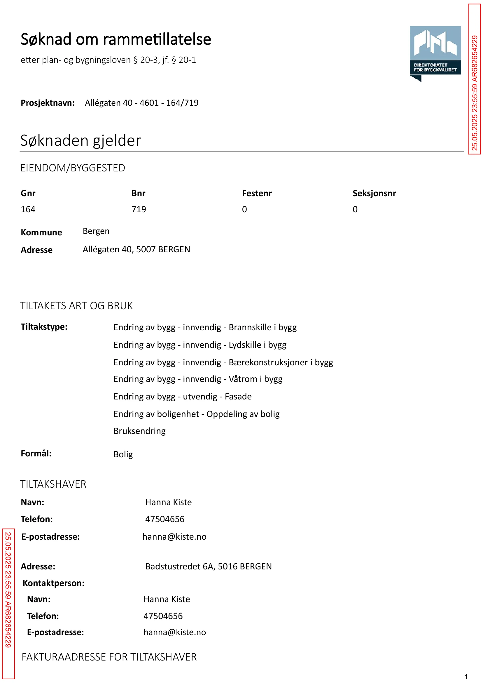 Søknad om rammetillatelse