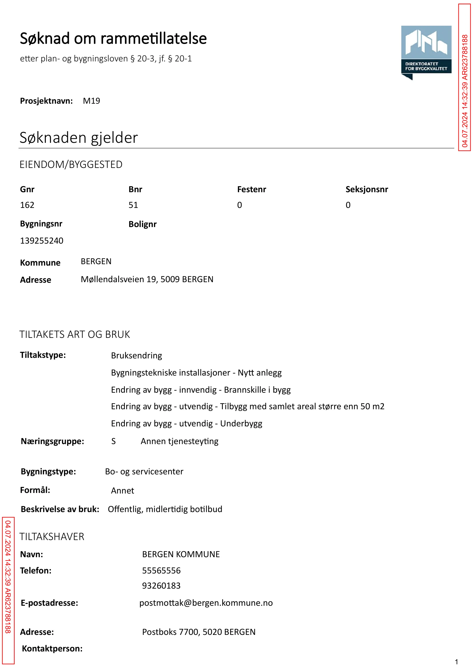 Søknad om rammetillatelse