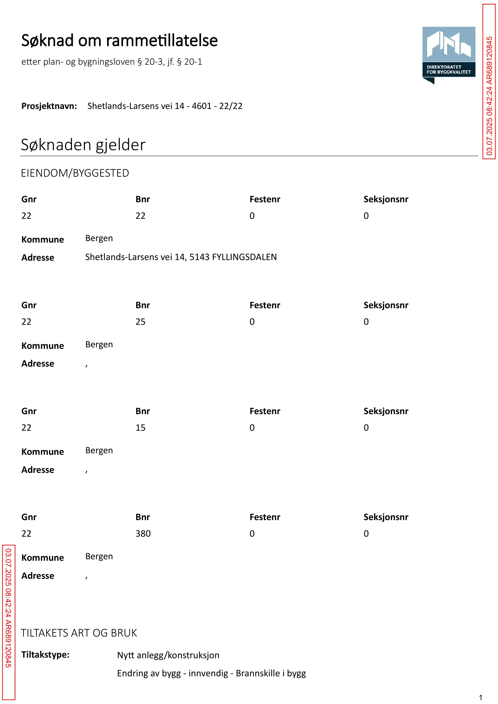 Søknad om rammetillatelse