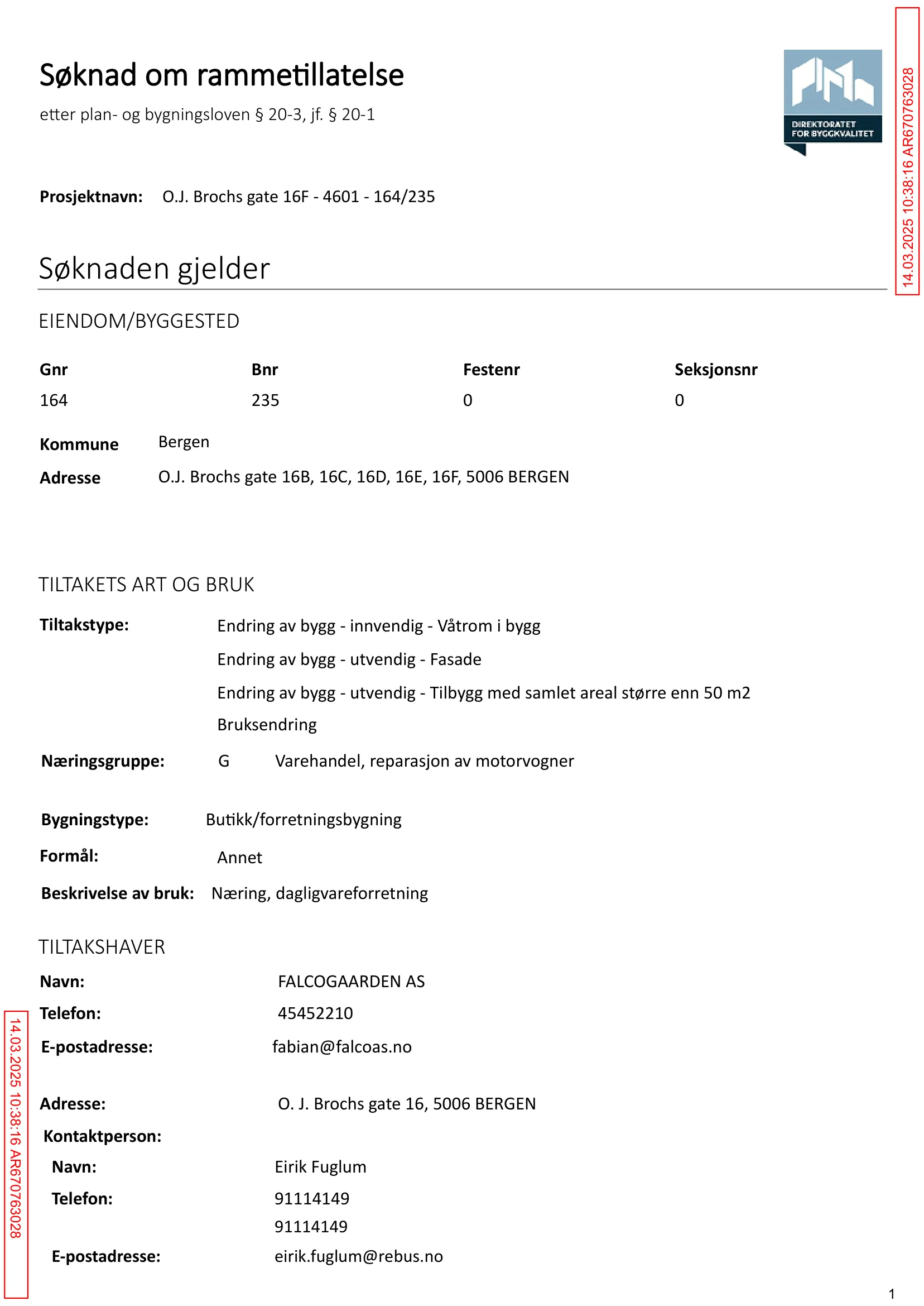Søknad om rammetillatelse