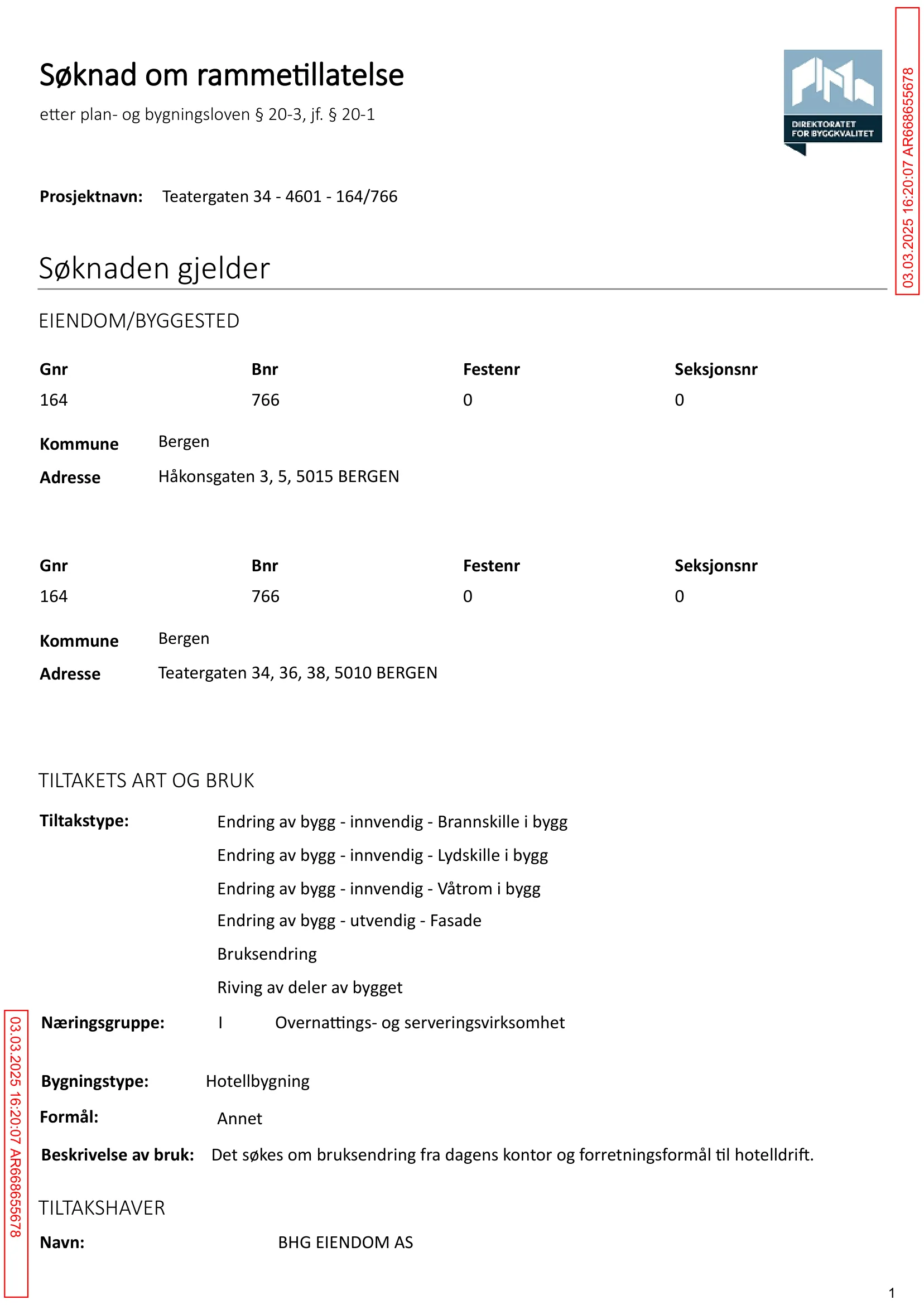 Søknad om rammetillatelse