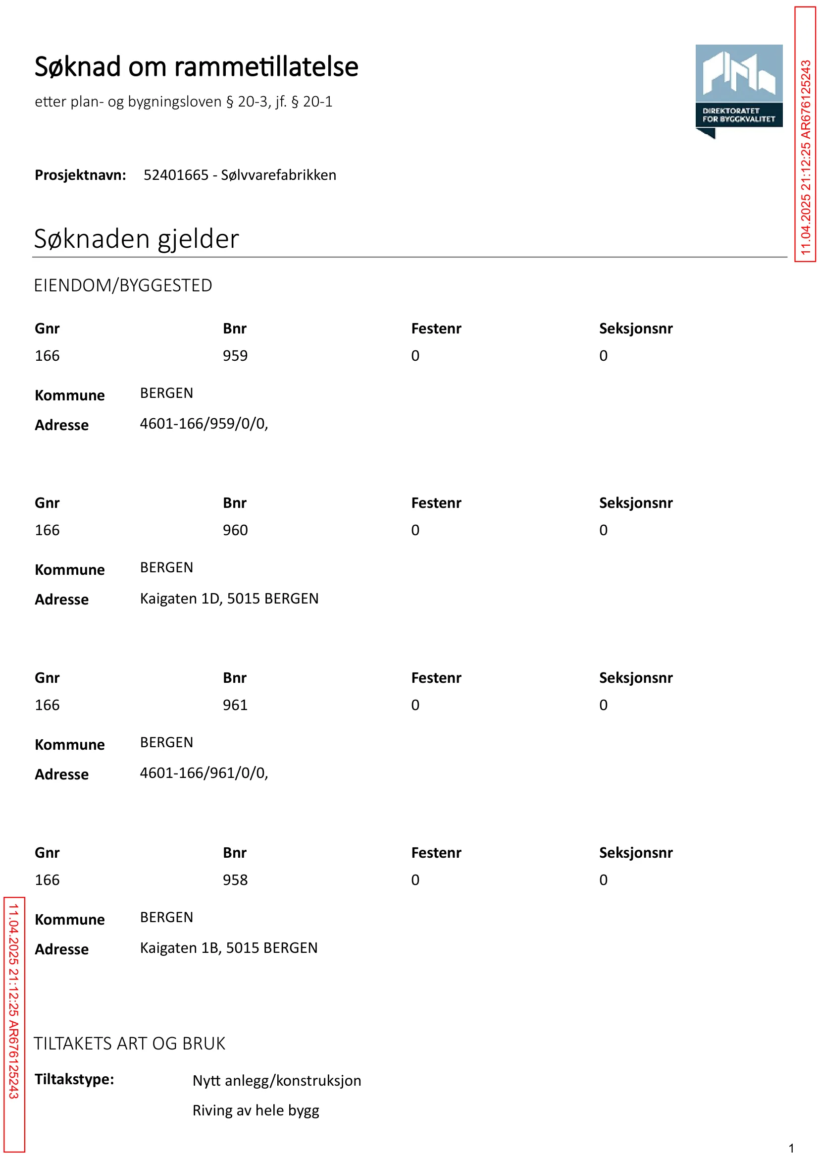Søknad om rammetillatelse
