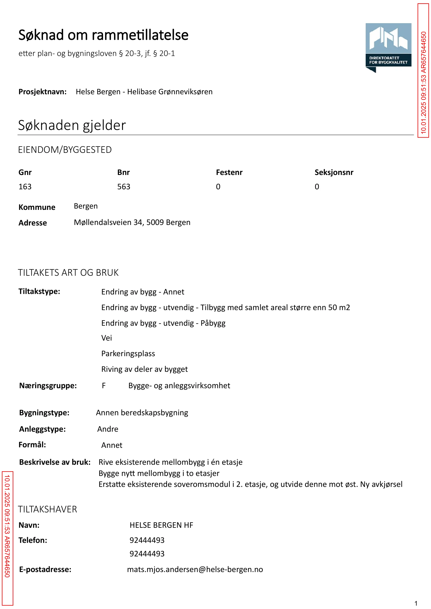 Søknad om rammetillatelse