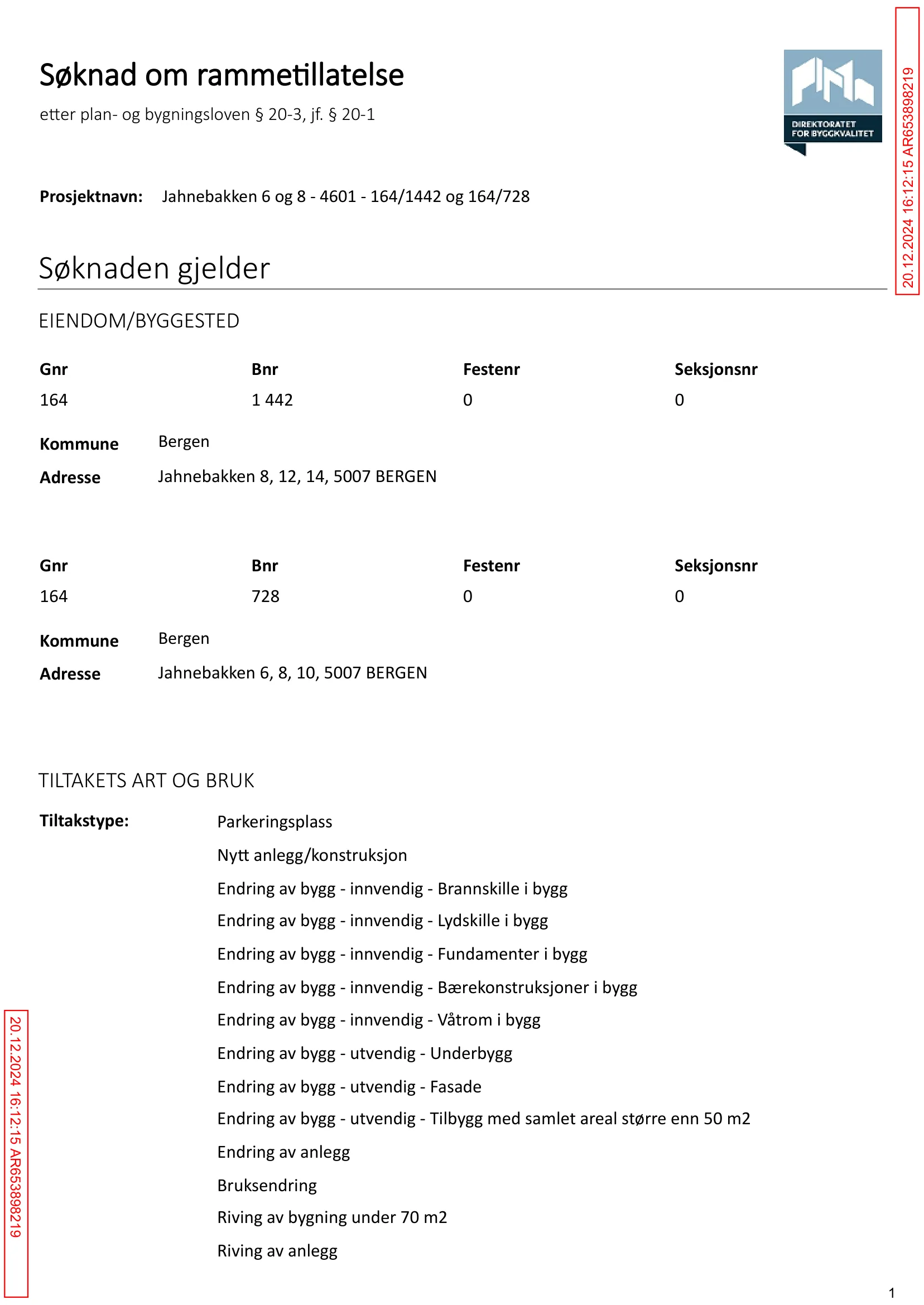 Søknad om rammetillatelse
