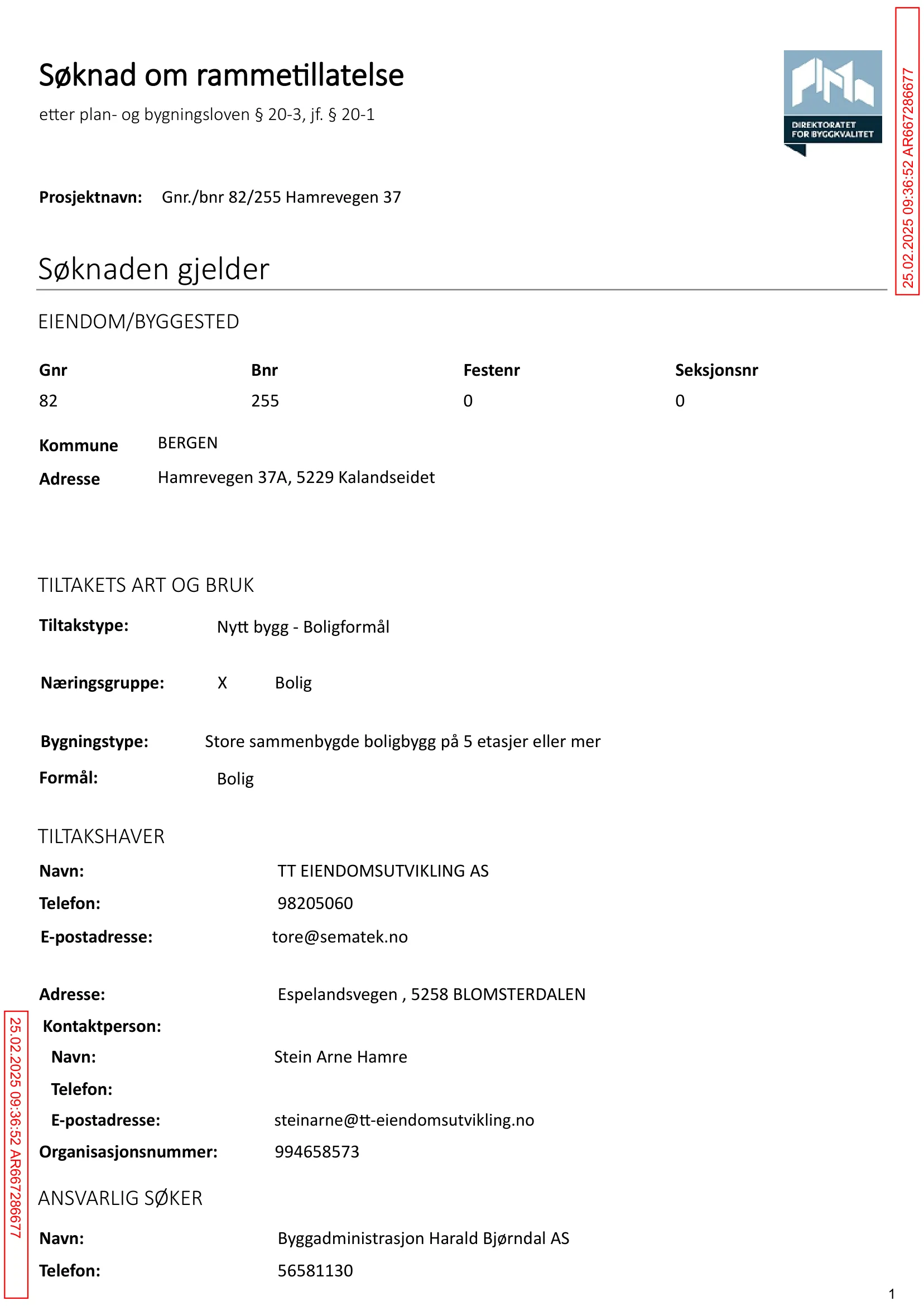 Søknad om rammetillatelse