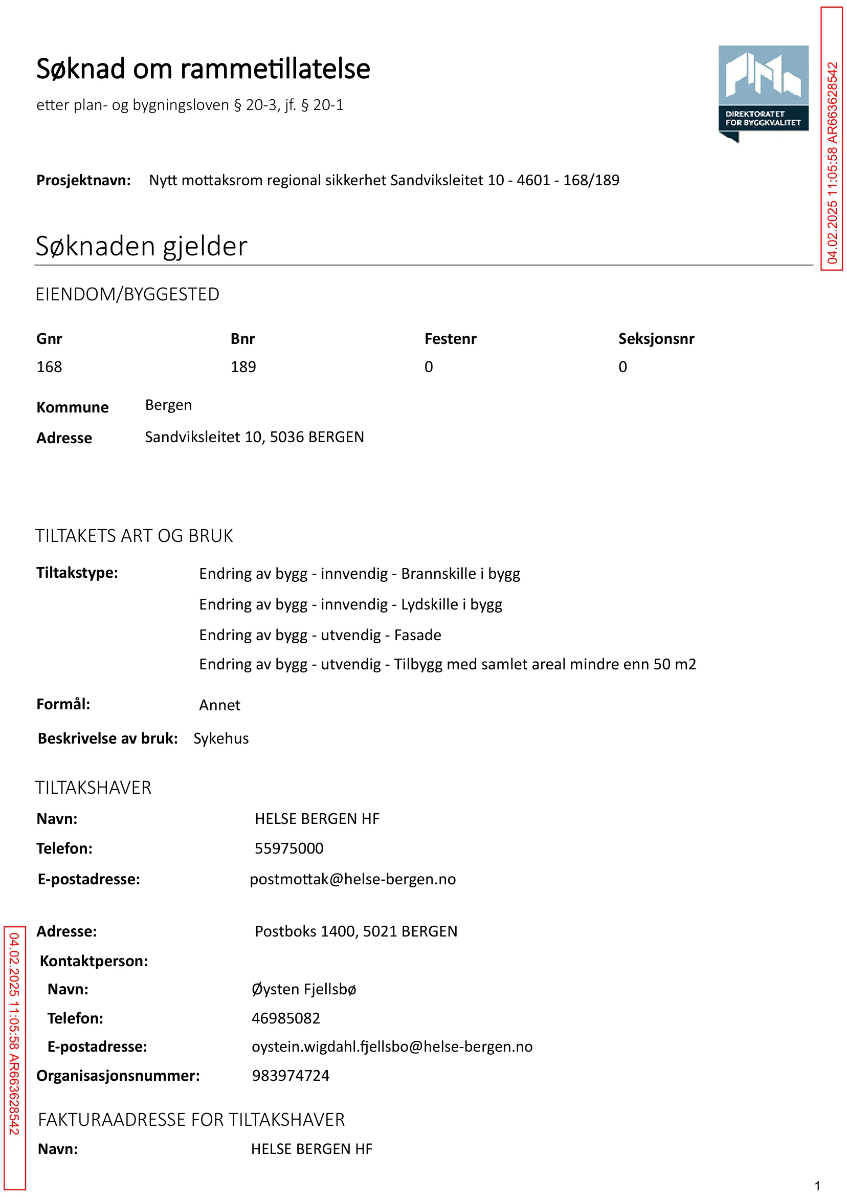 Søknad om rammetillatelse