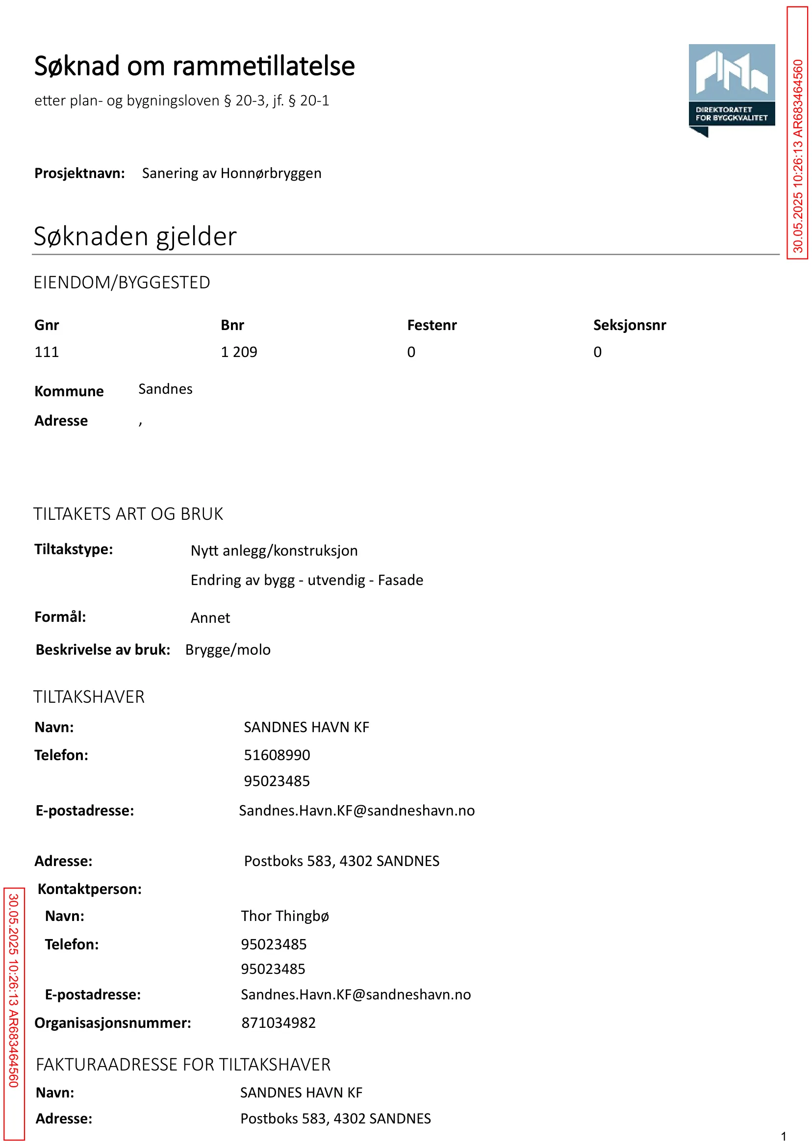 Søknad om rammetillatelse