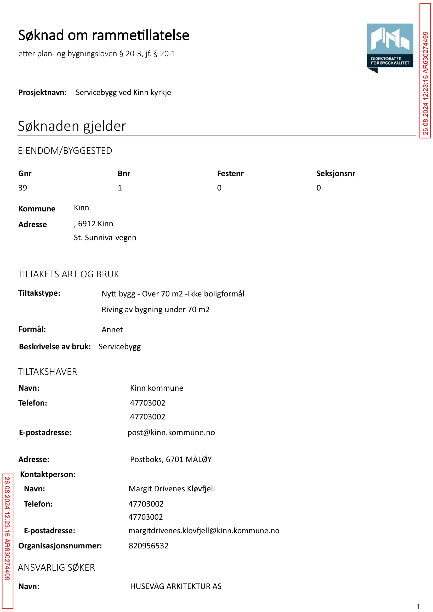 Søknad om rammetillatelse