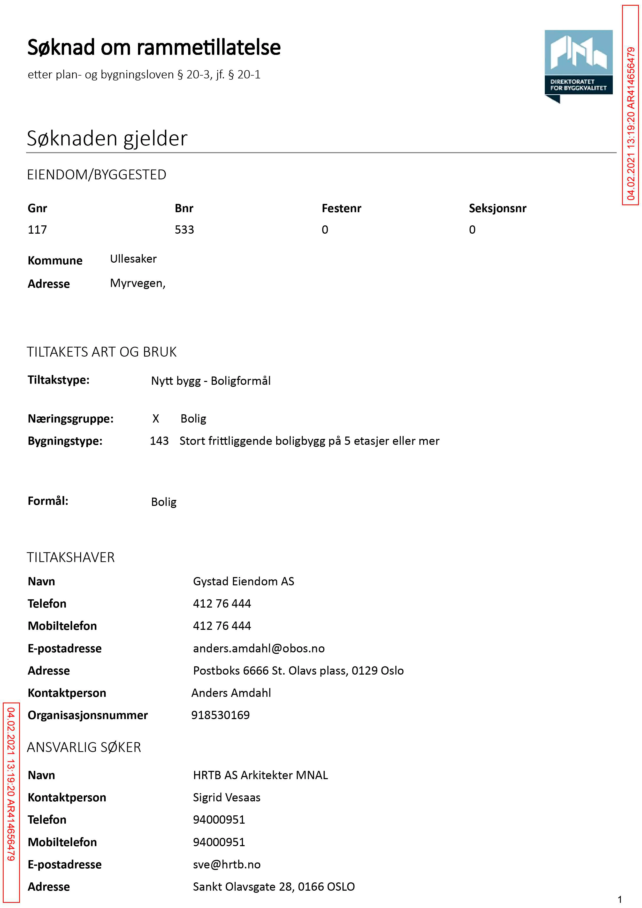Søknad om rammetillatelse
