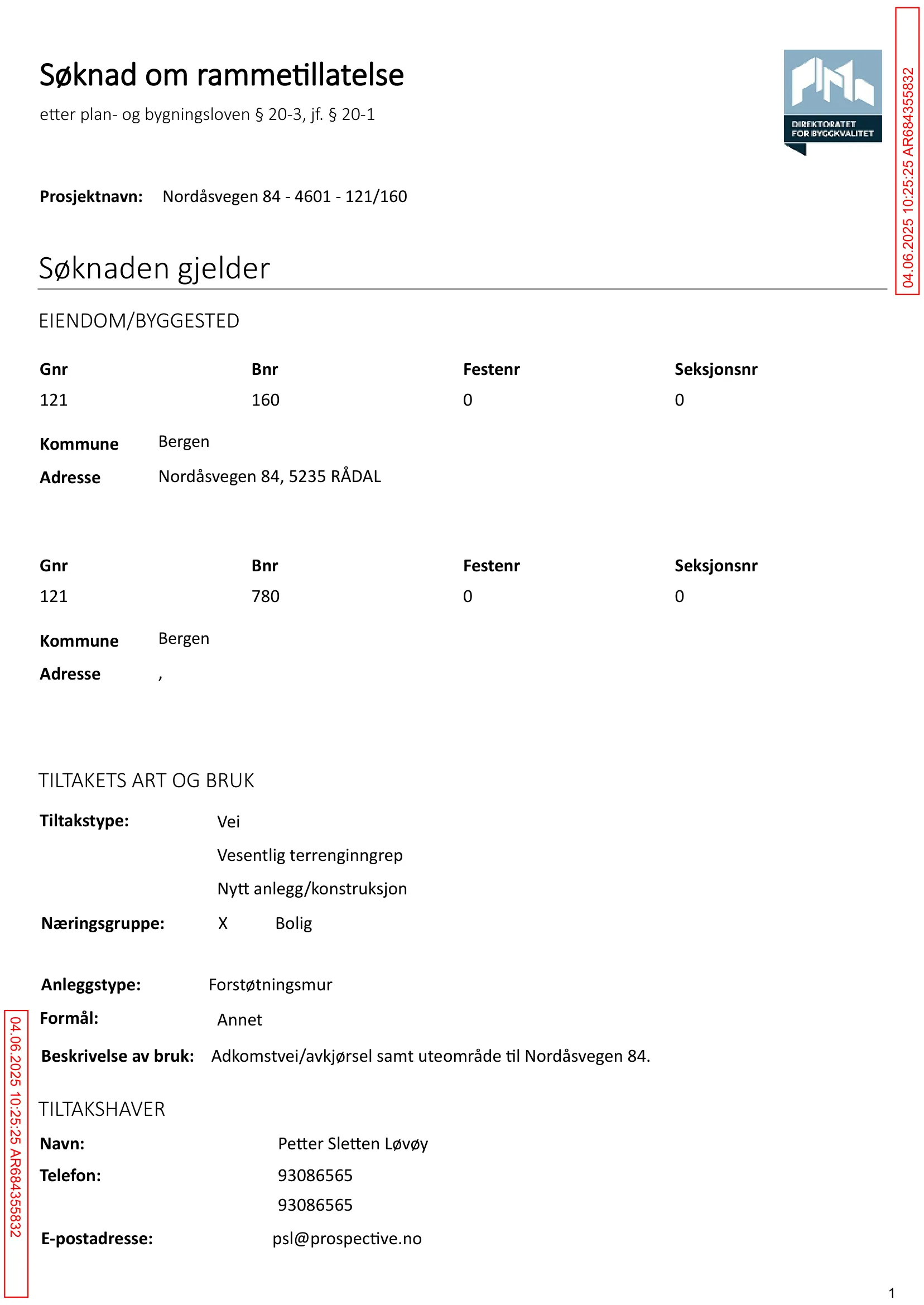 Søknad om rammetillatelse