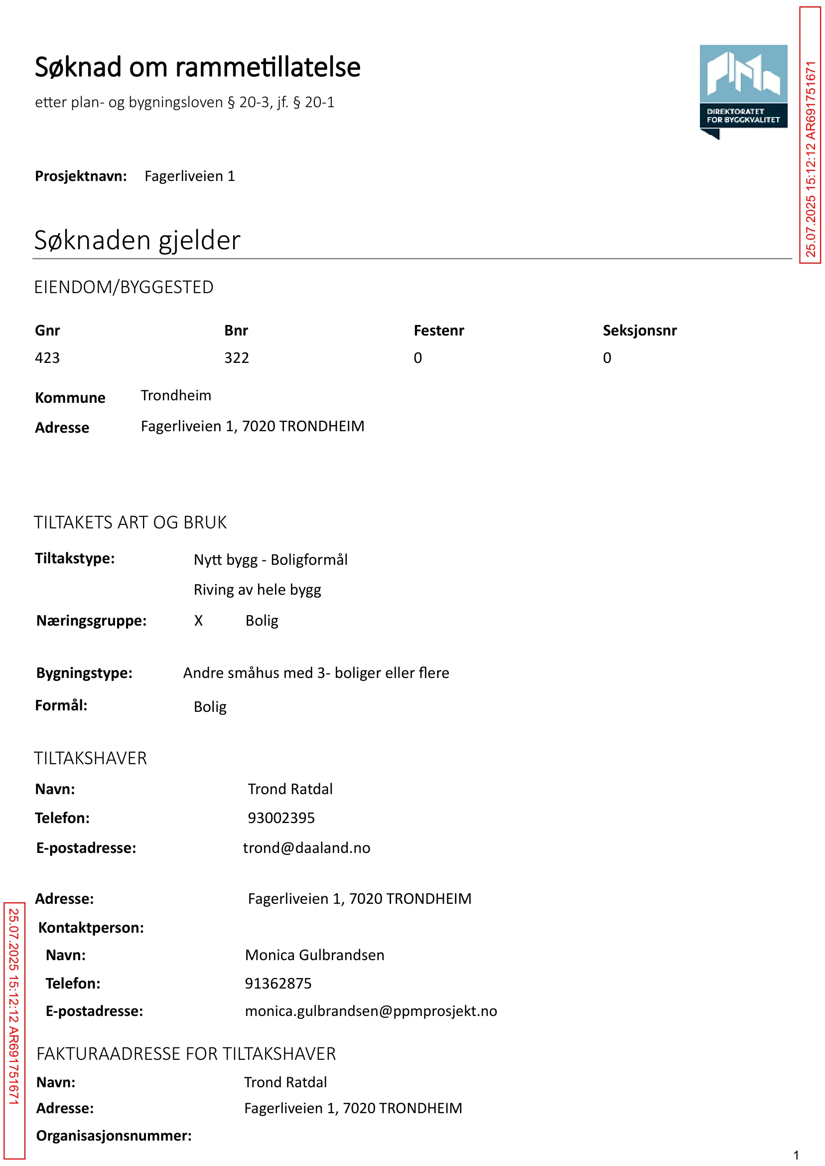 Søknad om rammetillatelse