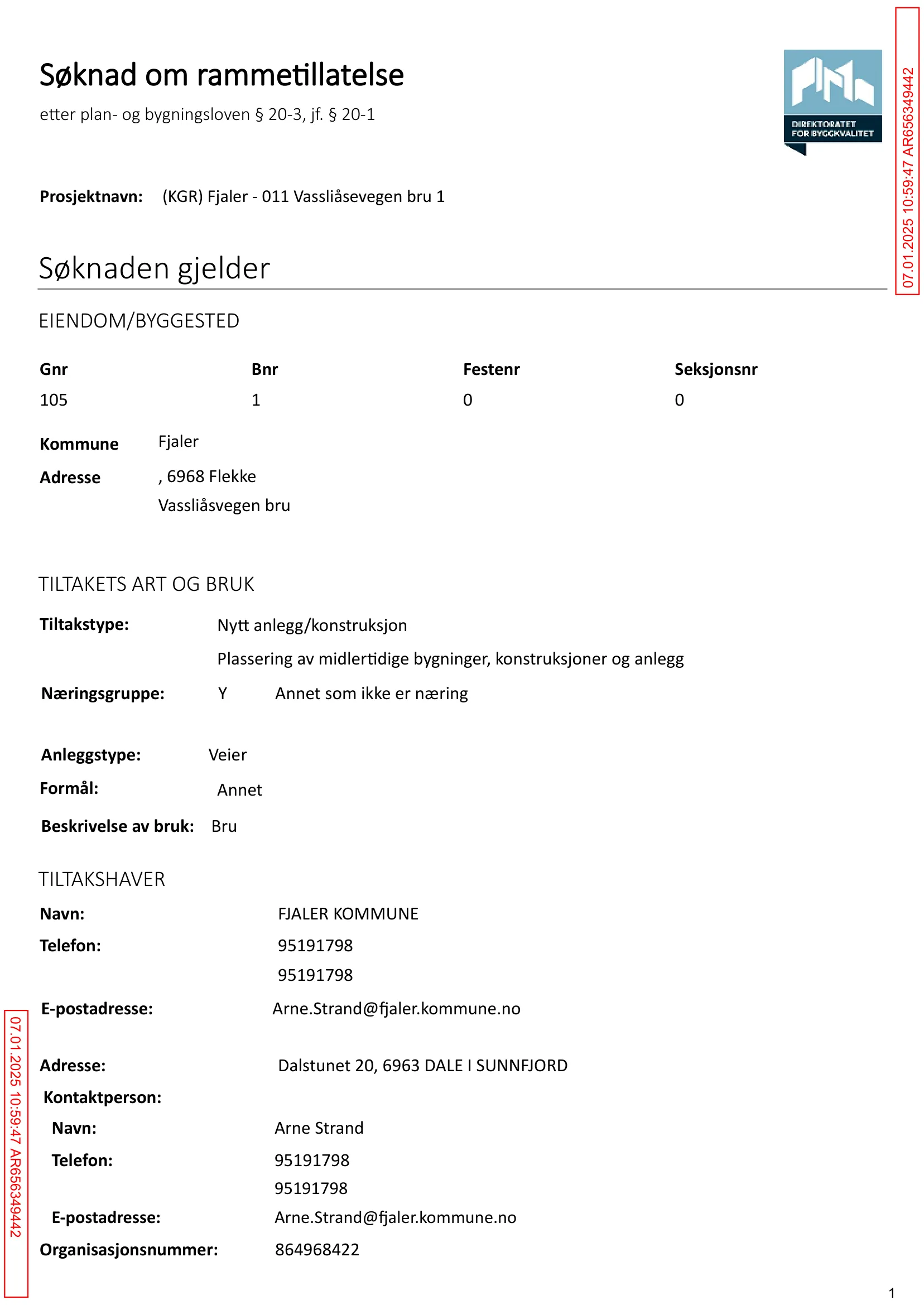 Søknad om rammetillatelse