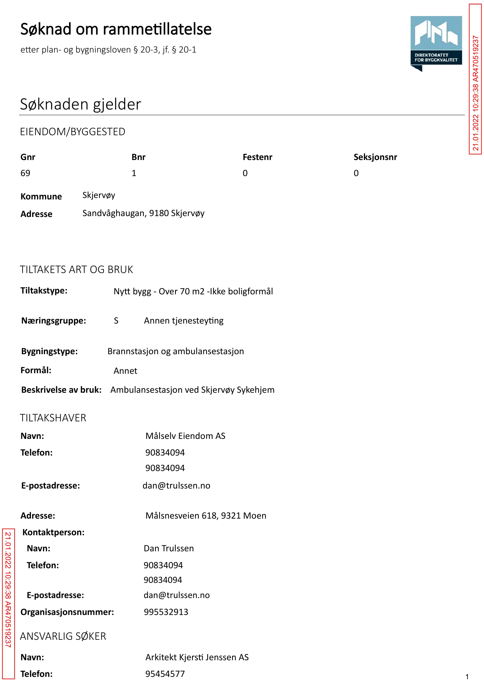 Søknad om rammetillatelse