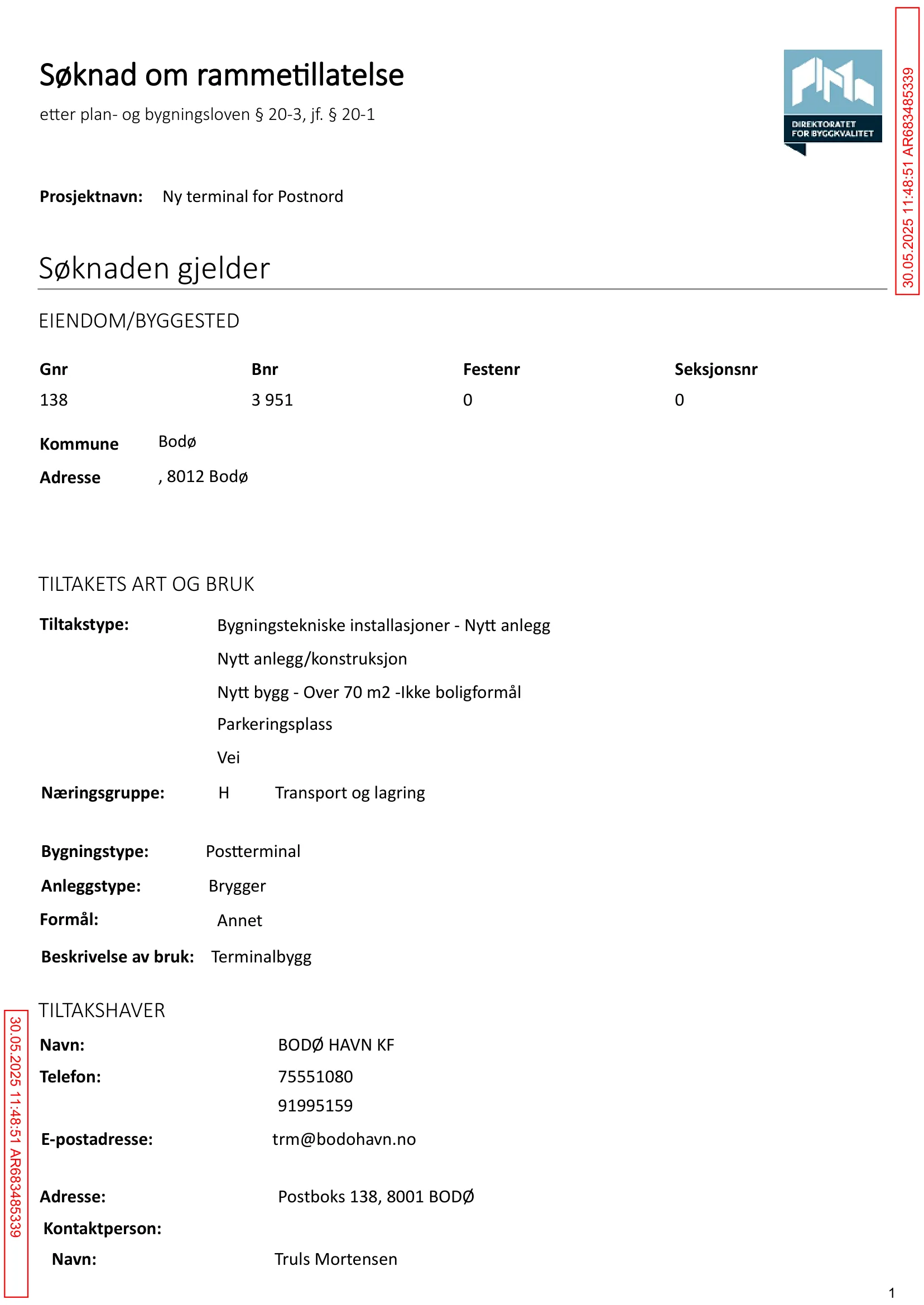 Søknad om rammetillatelse