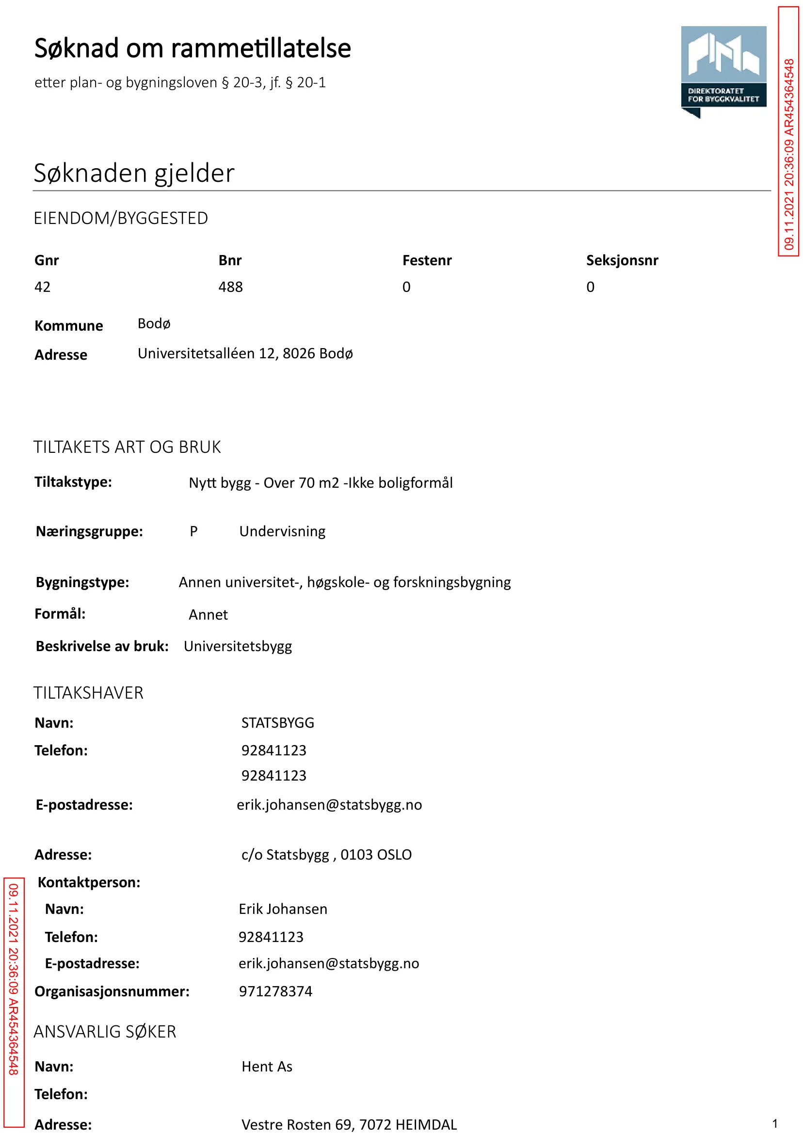 Søknad om rammetillatelse