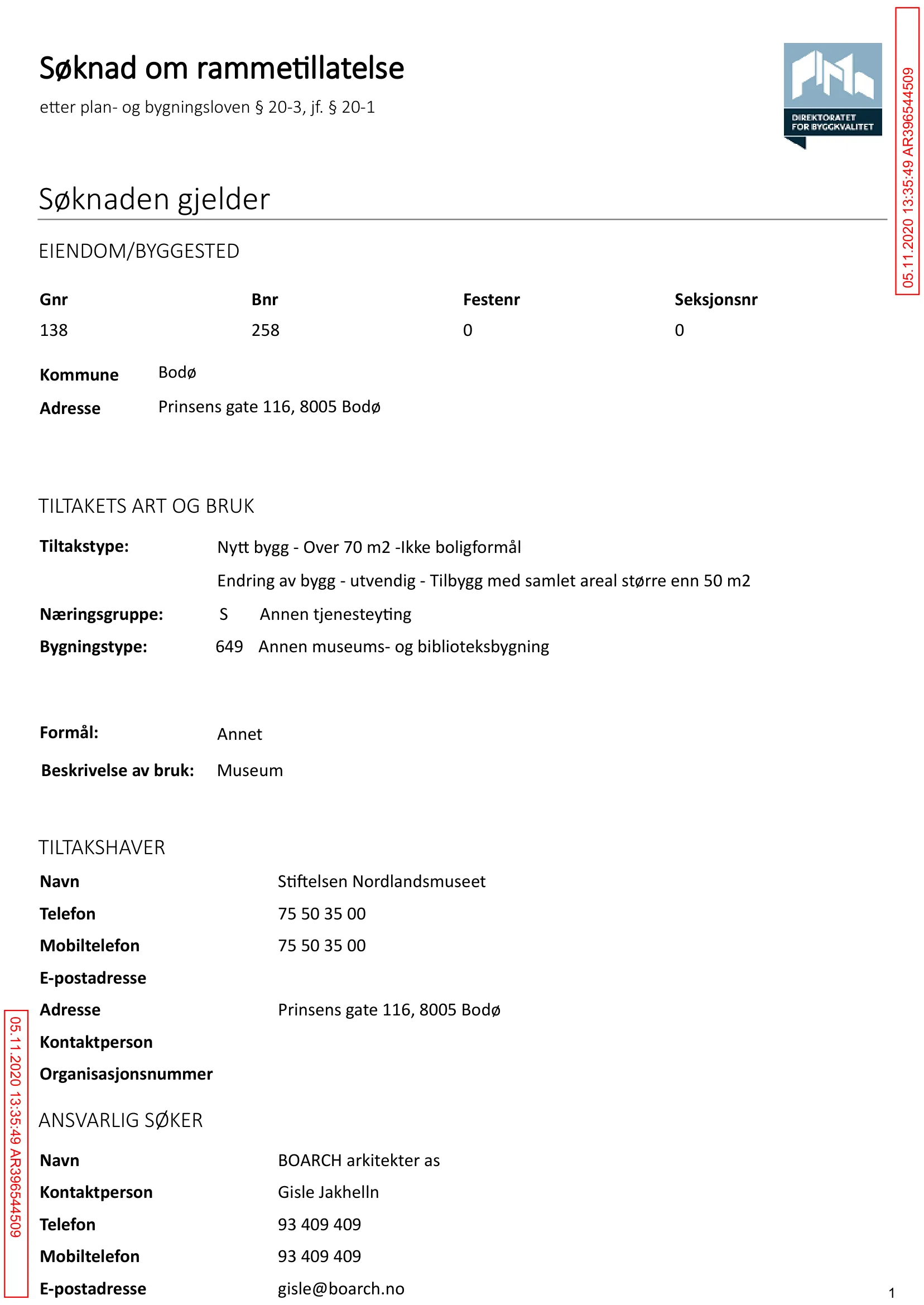 Søknad om rammetillatelse