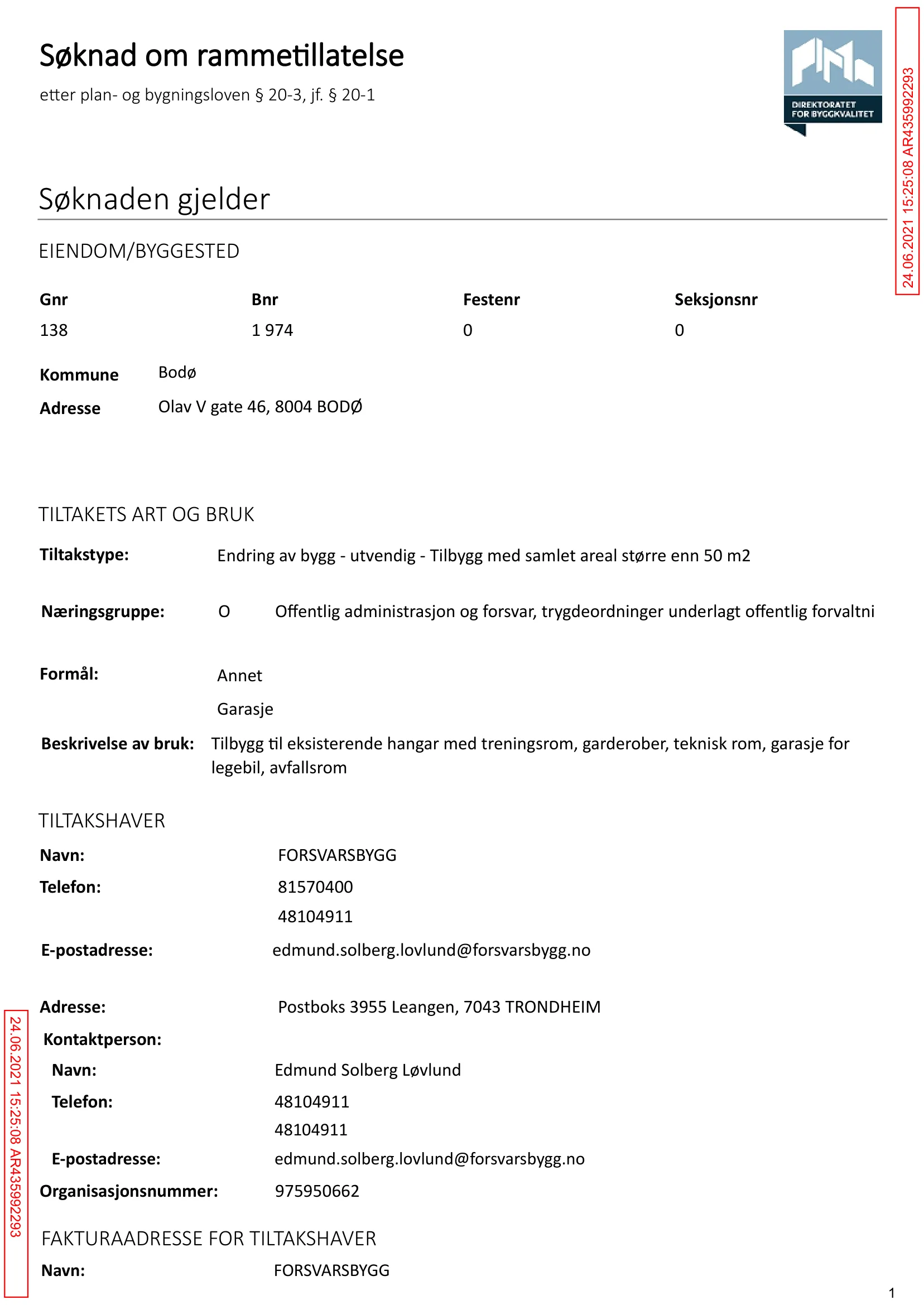 Søknad om rammetillatelse