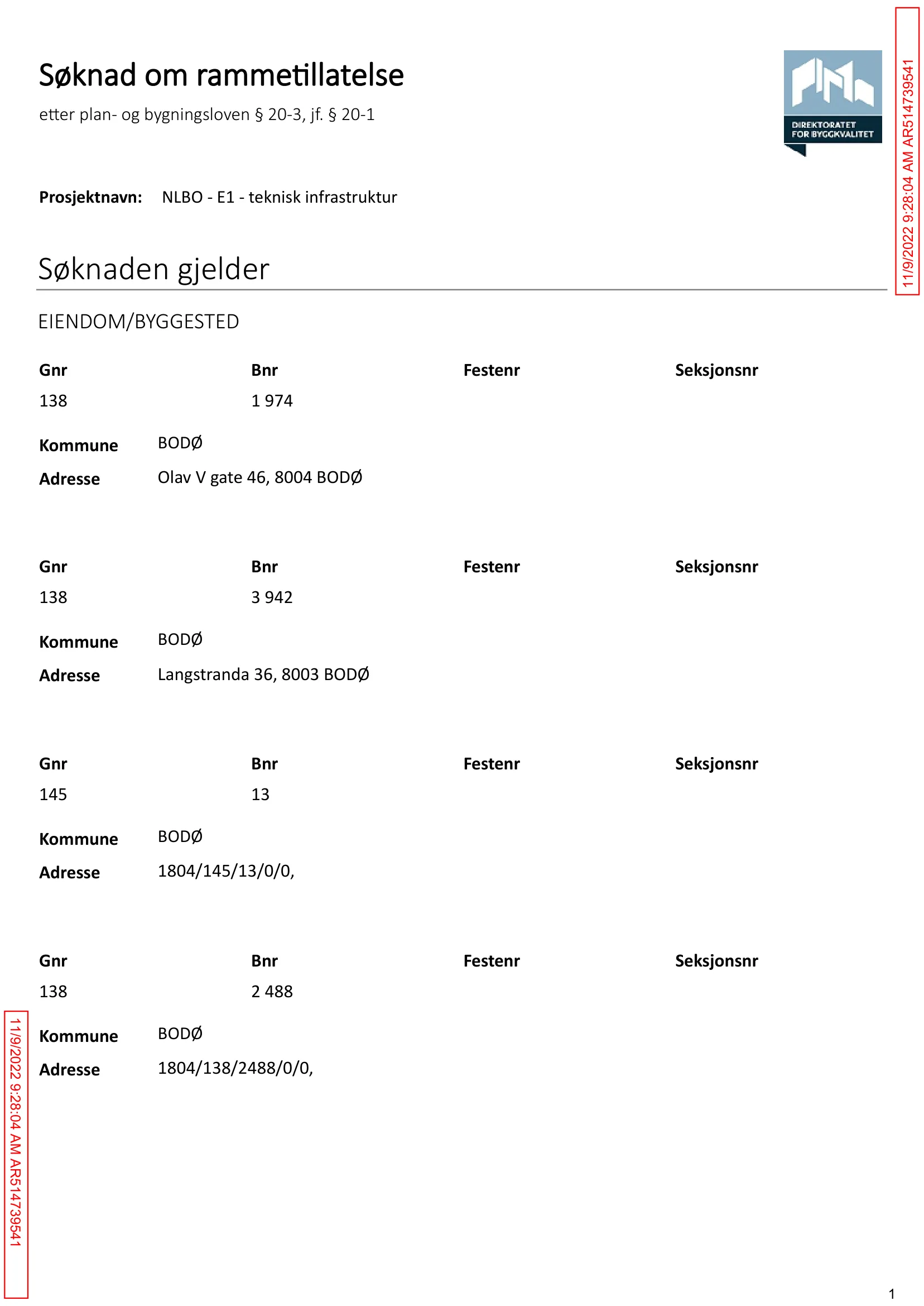 Søknad om rammetillatelse