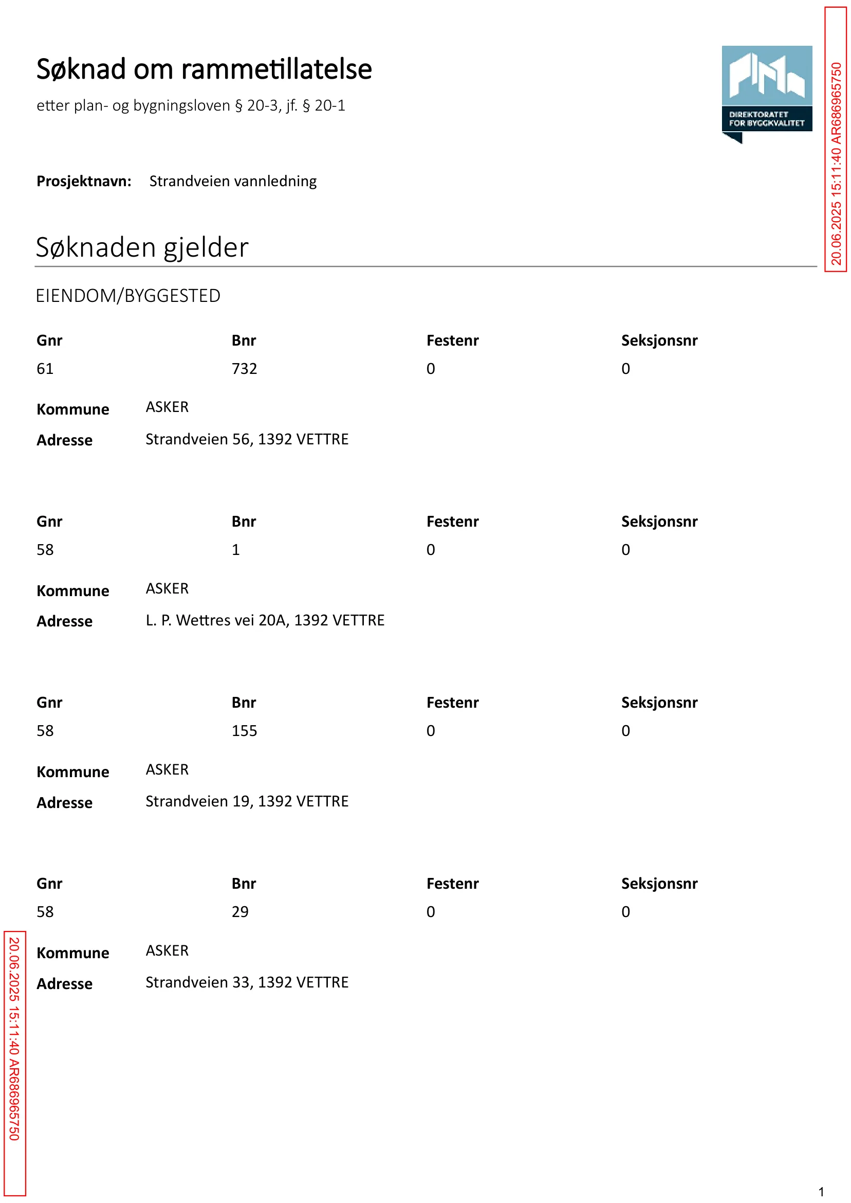 Søknad om rammetillatelse